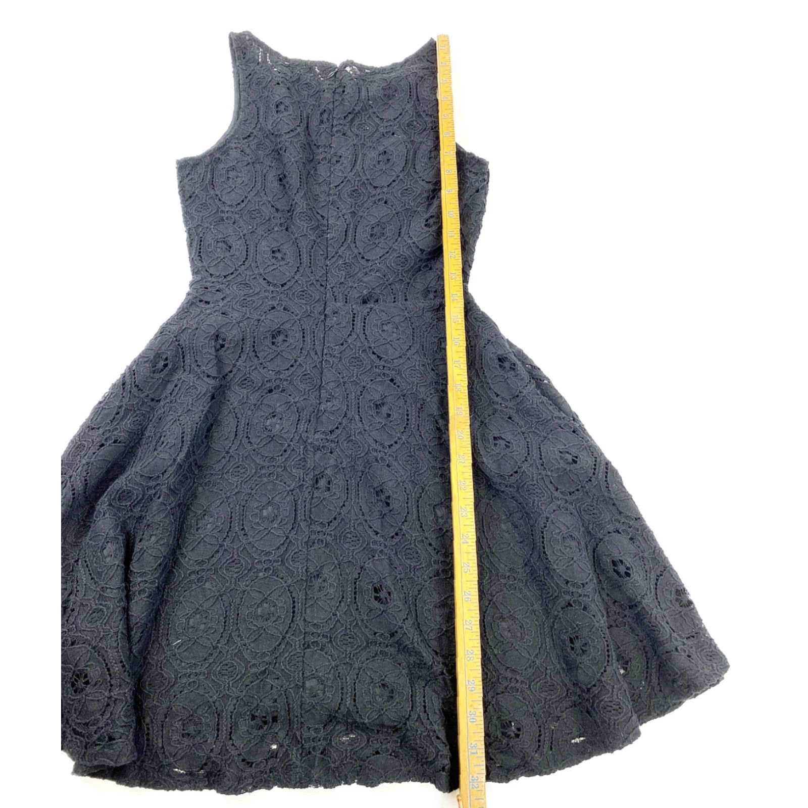 BB Dakota BB Dakota Dress Small Black Floral Lace Sleeveless Zip Short Women Floral Pattern Fit & Flare N/A Size XS / US 0-2 / IT 36-38 - 4 Thumbnail