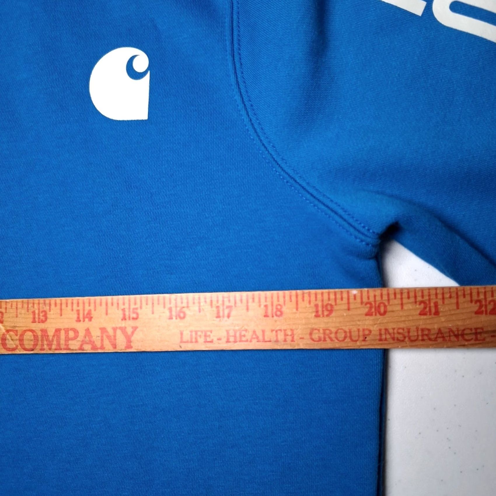 Carhartt VINTAGE Carhartt Clarksburg Hoodie Hooded Sweatshirt Women Small Blue Pullover Workwear Size S / US 4 / IT 40 - 4 Thumbnail
