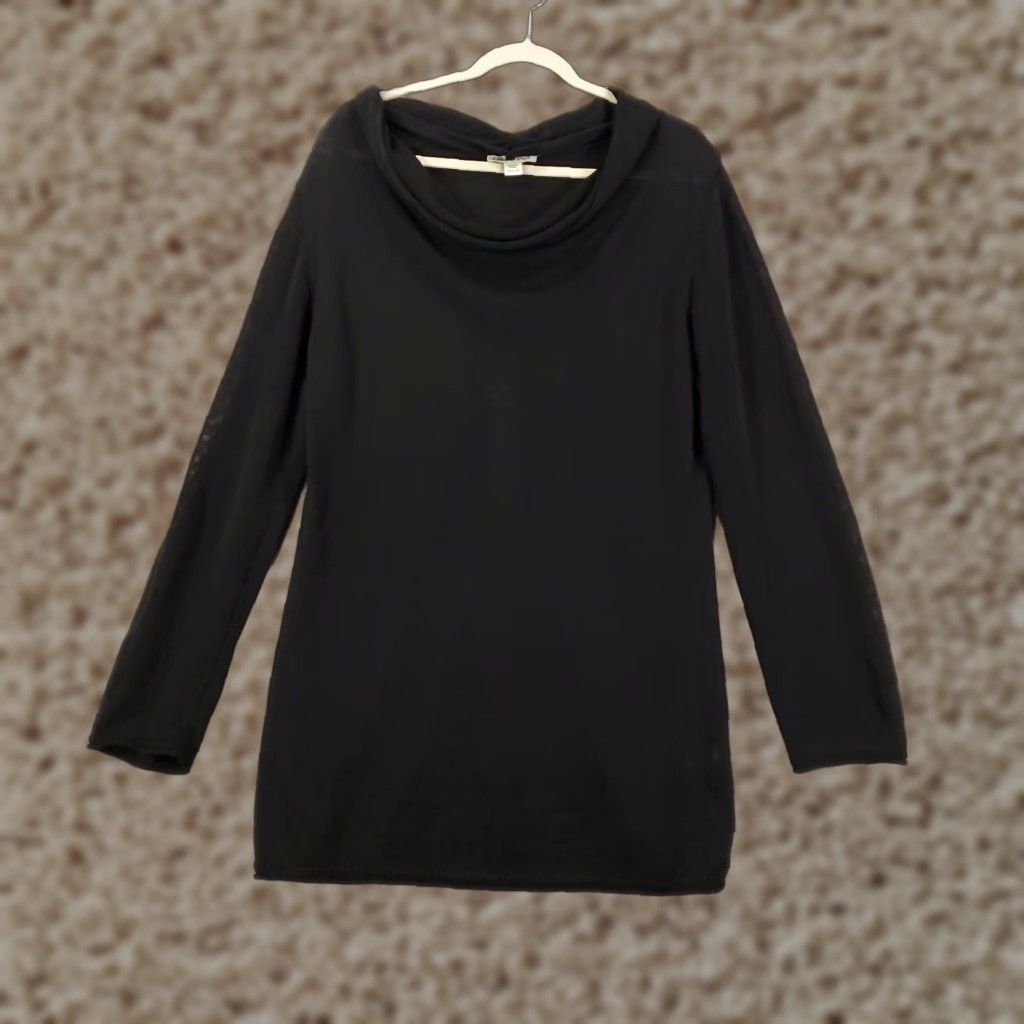 Coldwater Creek Coldwater Creek Sweater Womens M Black Linen Lightweight Semi Sheer Size M / US 6-8 / IT 42-44 - 1 Thumbnail
