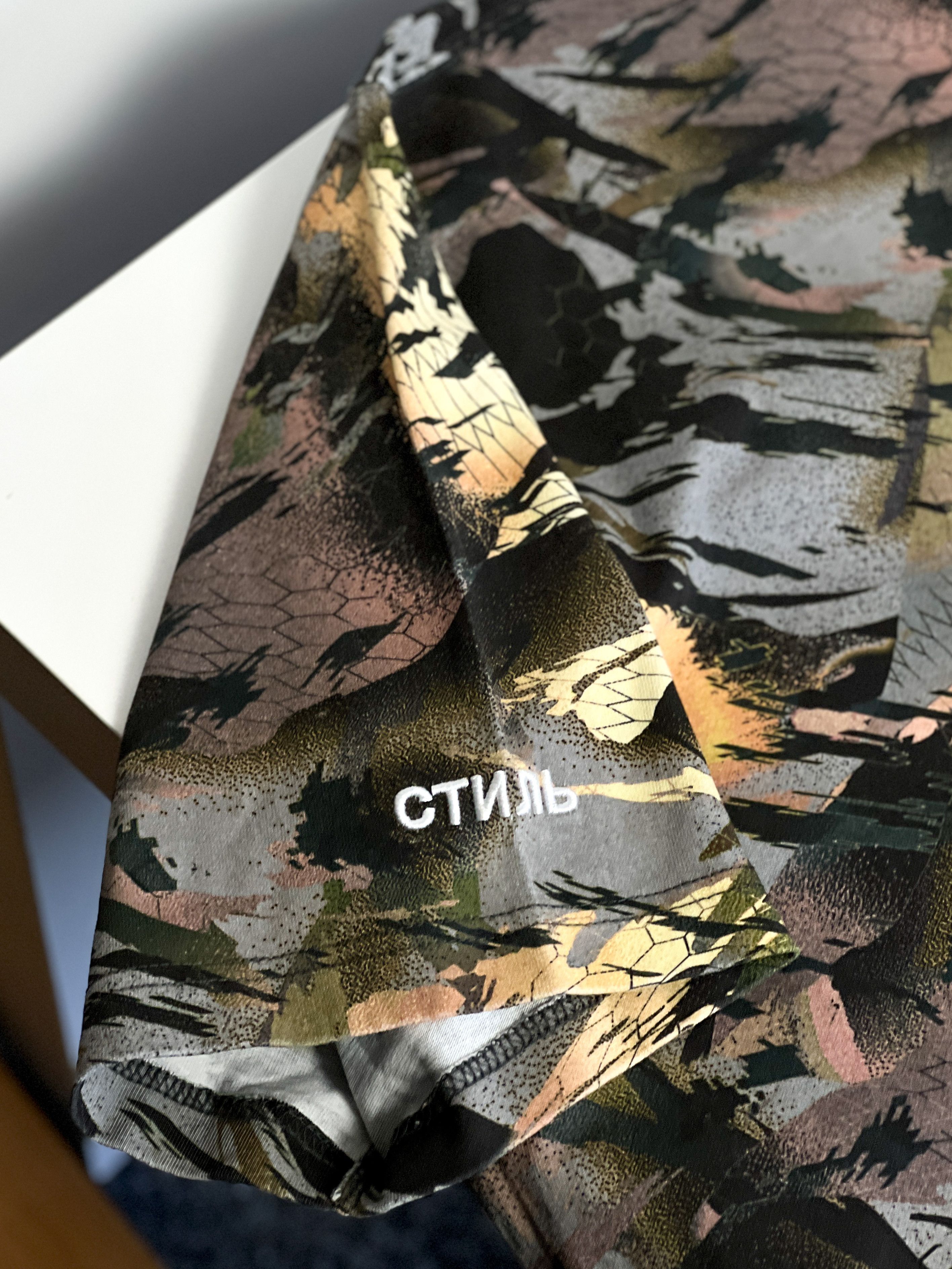 Heron Preston Heron Preston Multicolor Camo Style Turtleneck T-Shirt Size US M / EU 48-50 / 2 - 4 Thumbnail