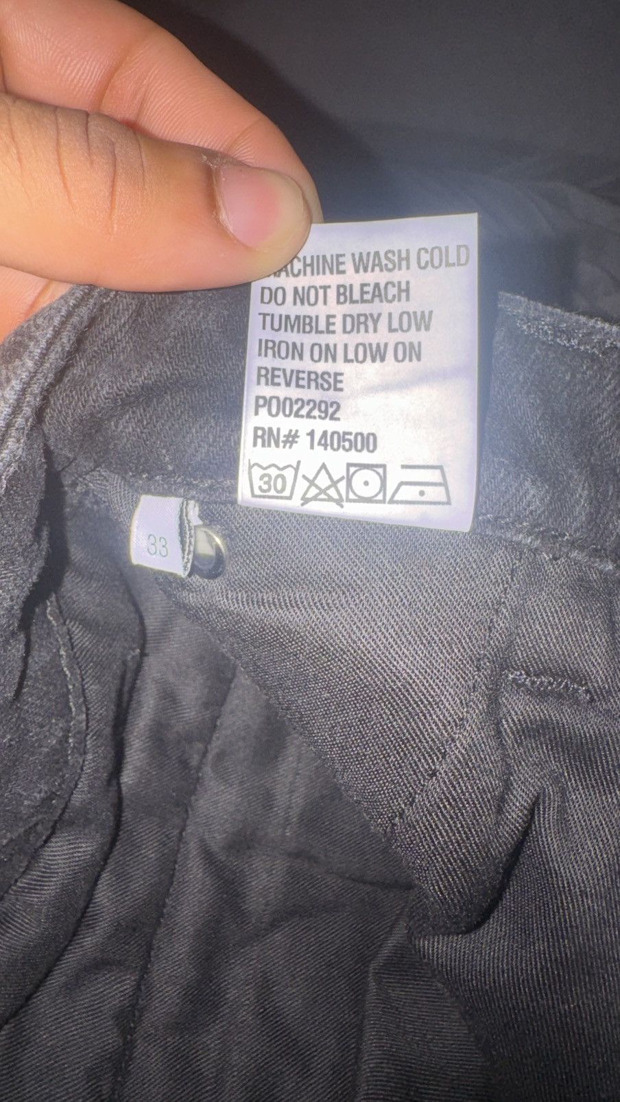 Rta RTA Cargo Jeans Black Distressed Multi Pocket Size US 33 - 8 Thumbnail