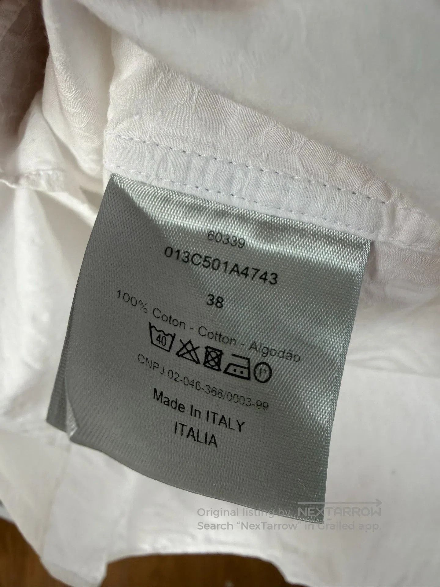 Dior Dior White Patterned Shirt Size 38. Size M / US 6-8 / IT 42-44 - 3 Thumbnail