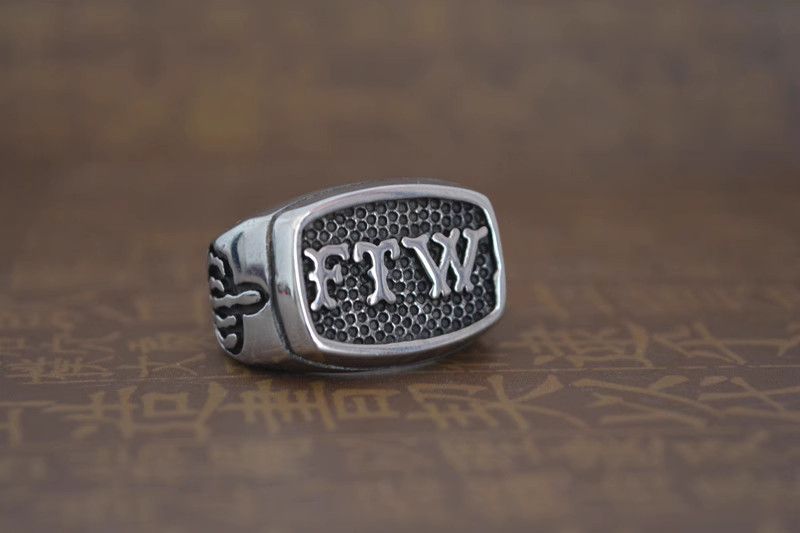 Jewelry Retro Jewelry Rings Open Size Chrome Ring (Size 7-13) Size ONE SIZE - 2 Thumbnail