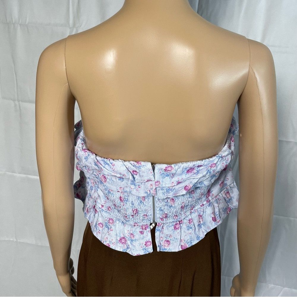 Other New Altar'd State Strapless Floral Linen Blend Top Size XXL Size XXL / US 16-18 / IT 52-54 - 4 Thumbnail