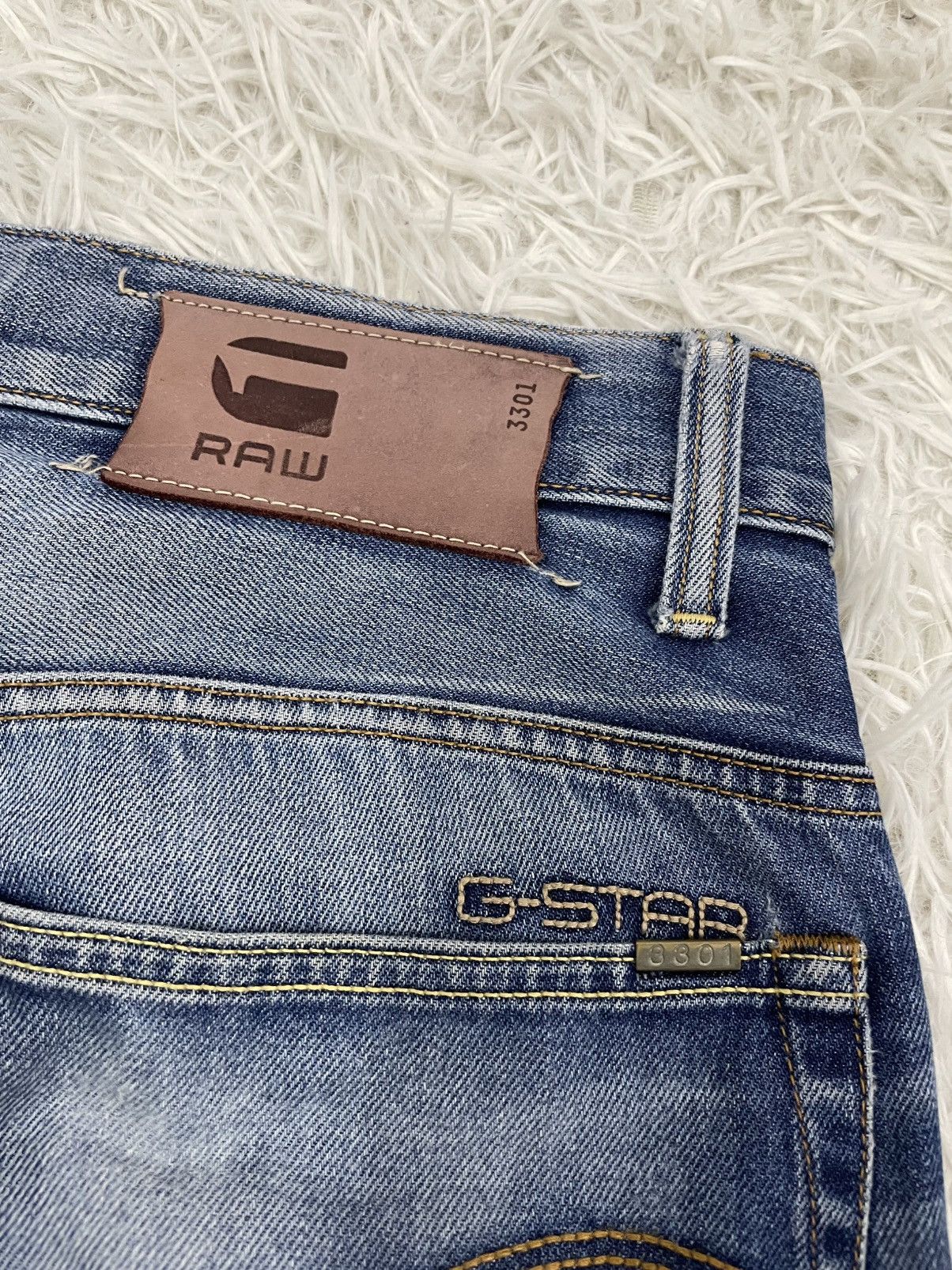 G-Star G Star Raw Denim 3301 Straight Jeans Pant Size US 34 / EU 50 - 13 Thumbnail