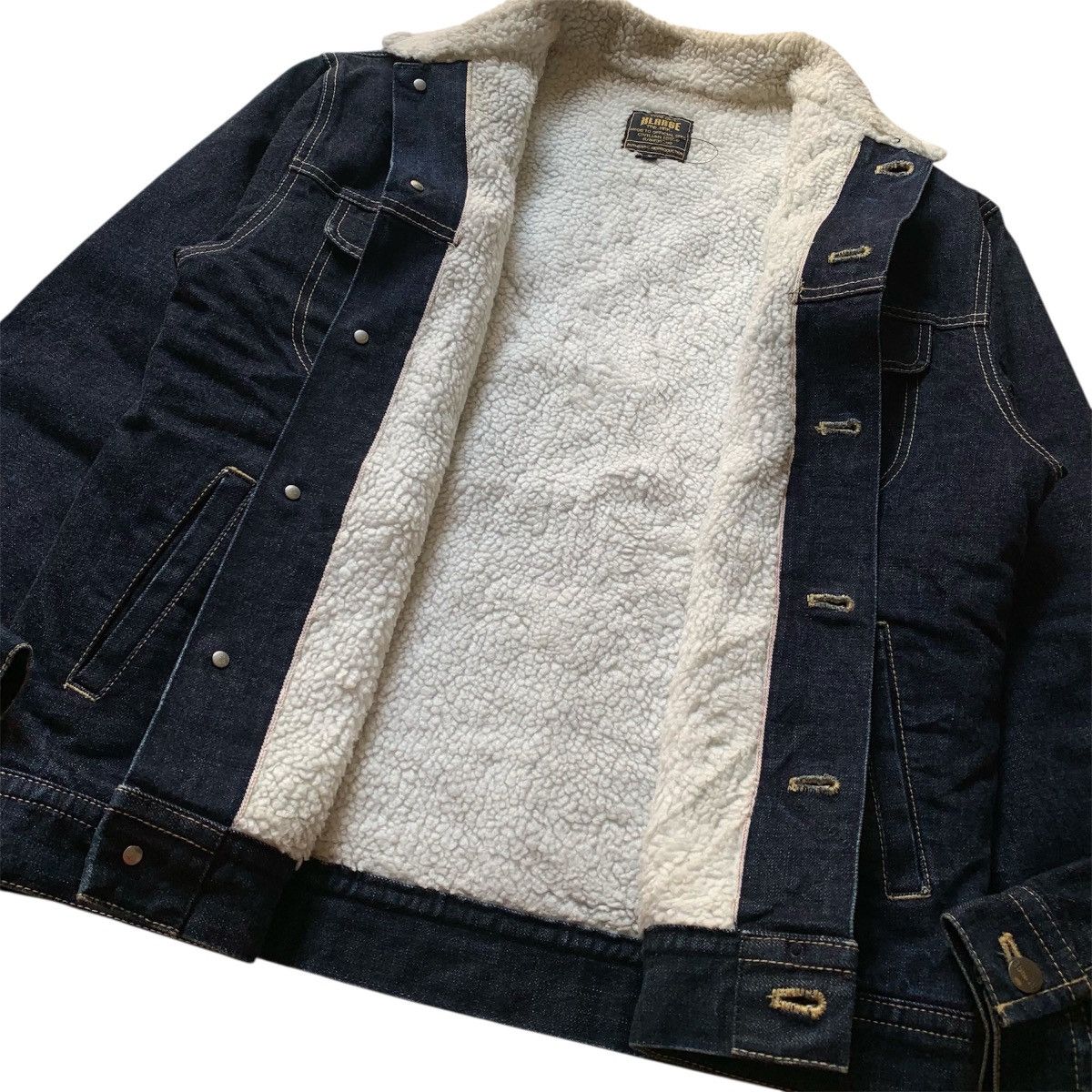 X-LARGE X-Large Denim Selvedge Sherpha Jacket Japanese Brand Size US L / EU 52-54 / 3 - 7 Thumbnail