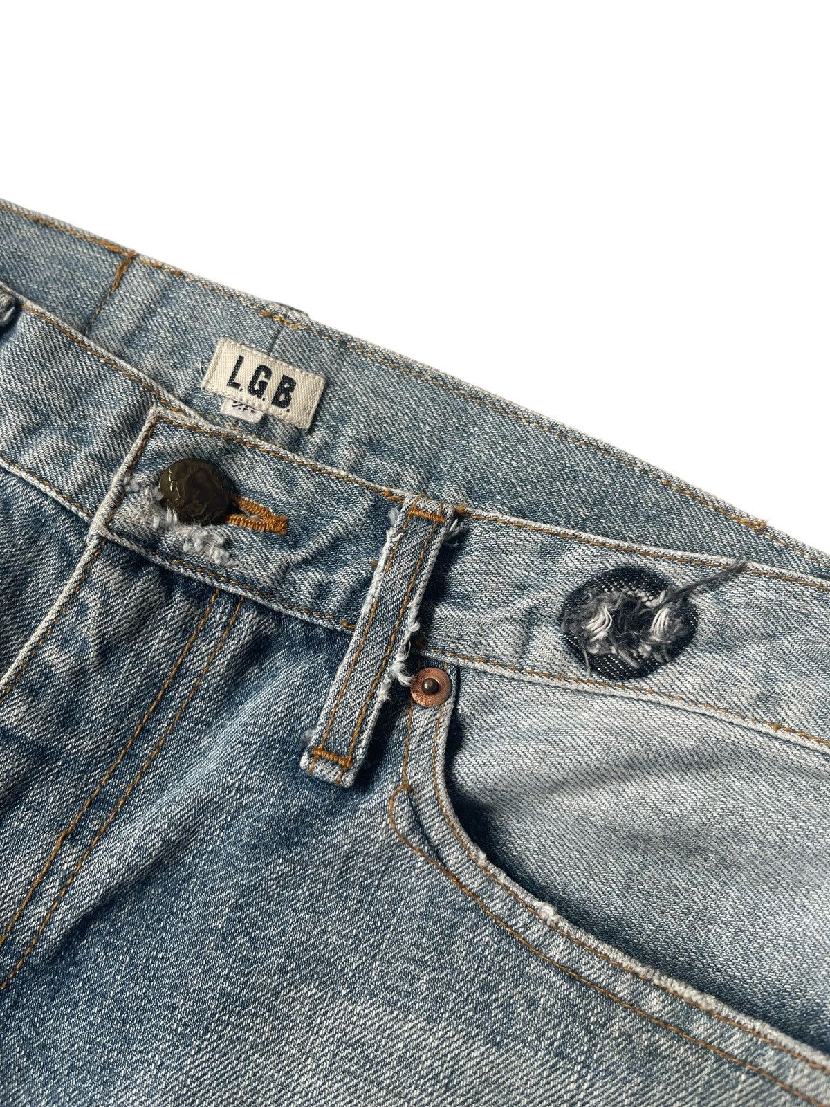 Le Grande Bleu (L.G.B.) OG Le Grand Bleu Washed Quarters Jeans Denim Size US 29 - 6 Thumbnail