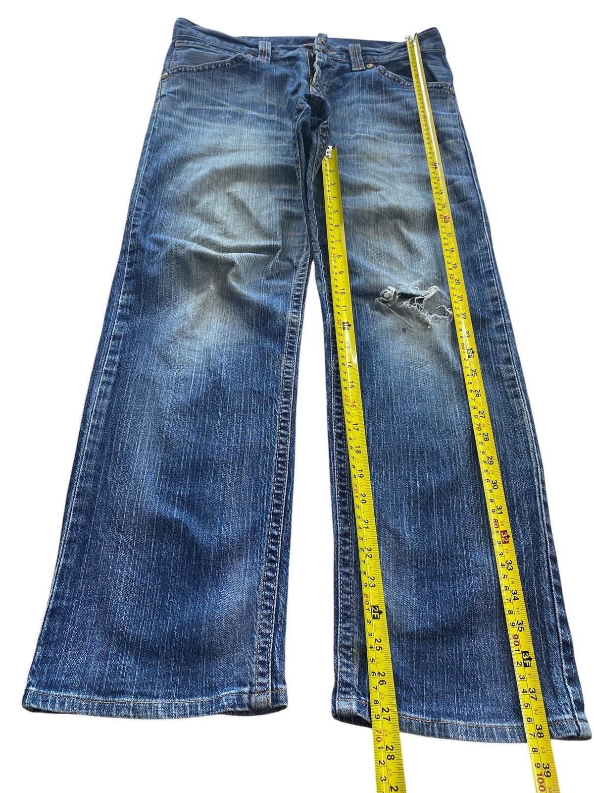 Edwin Edwin Blue Trip Whiskers Rippe Style Loose Jeans Size US 33 - 7 Thumbnail