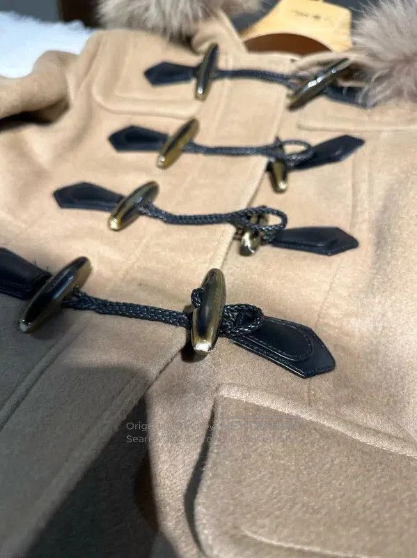 Burberry Burberry Khaki Wool Long Coat for Women. Size S / US 4 / IT 40 - 9 Thumbnail
