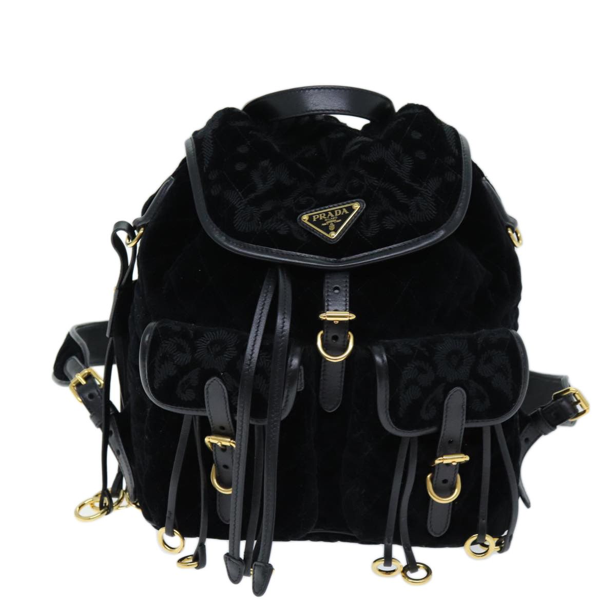 Prada Tessuto Black Synthetic Backpack Bag (Pre-Owned) Size ONE SIZE - 1 Thumbnail