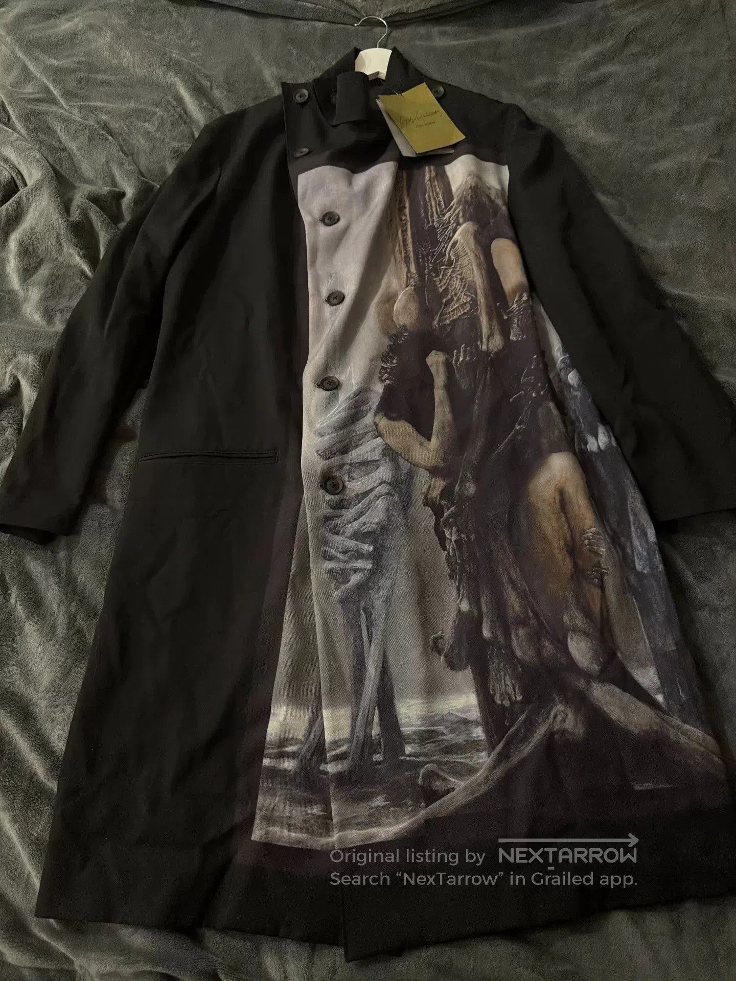 Yohji Yamamoto Yohji Yamamoto Wool Art Print Coat. Size US S / EU 44-46 / 1 - 1 Thumbnail