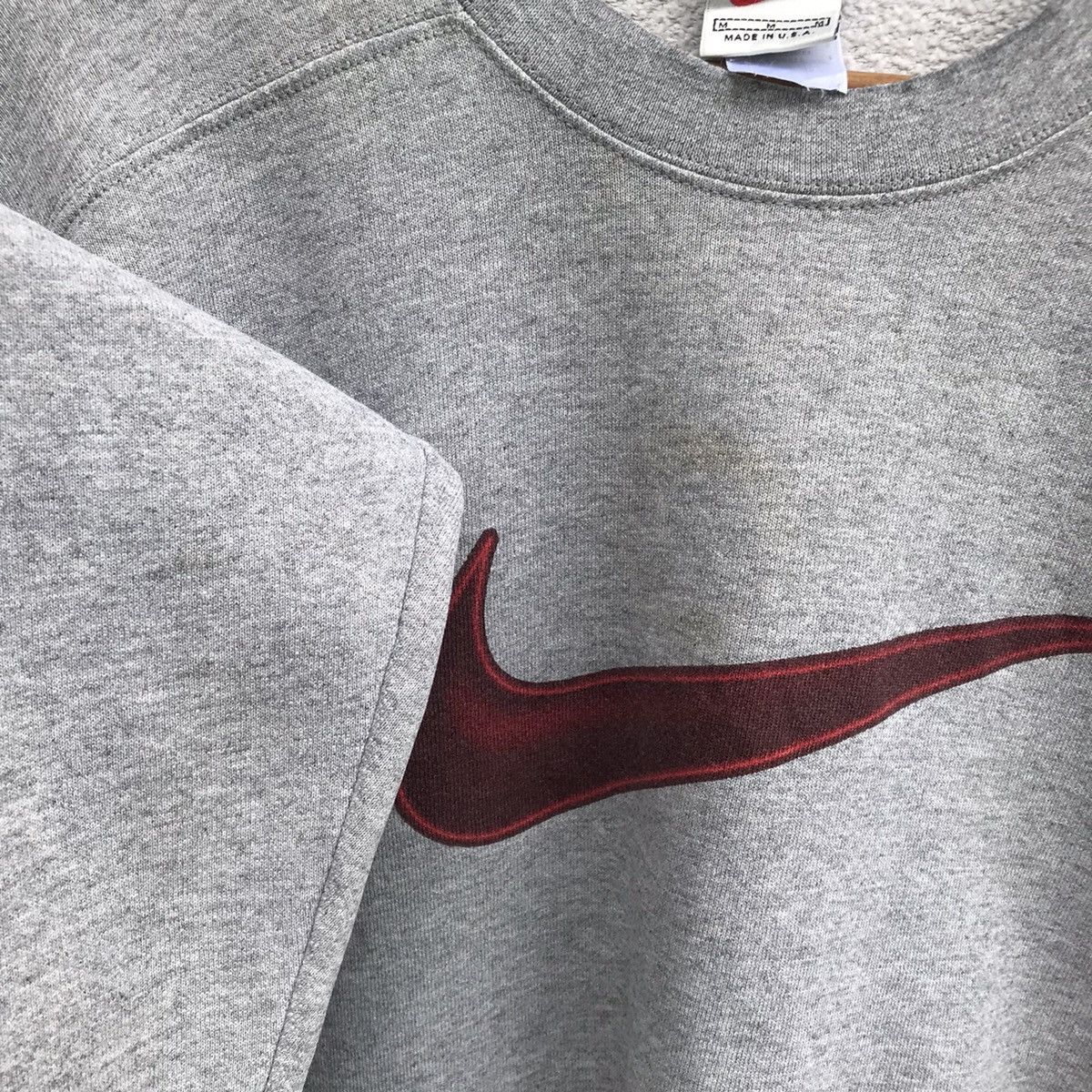 Nike Nike vintage 90s big swoosh crewneck sweater Size US M / EU 48-50 / 2 - 6 Thumbnail