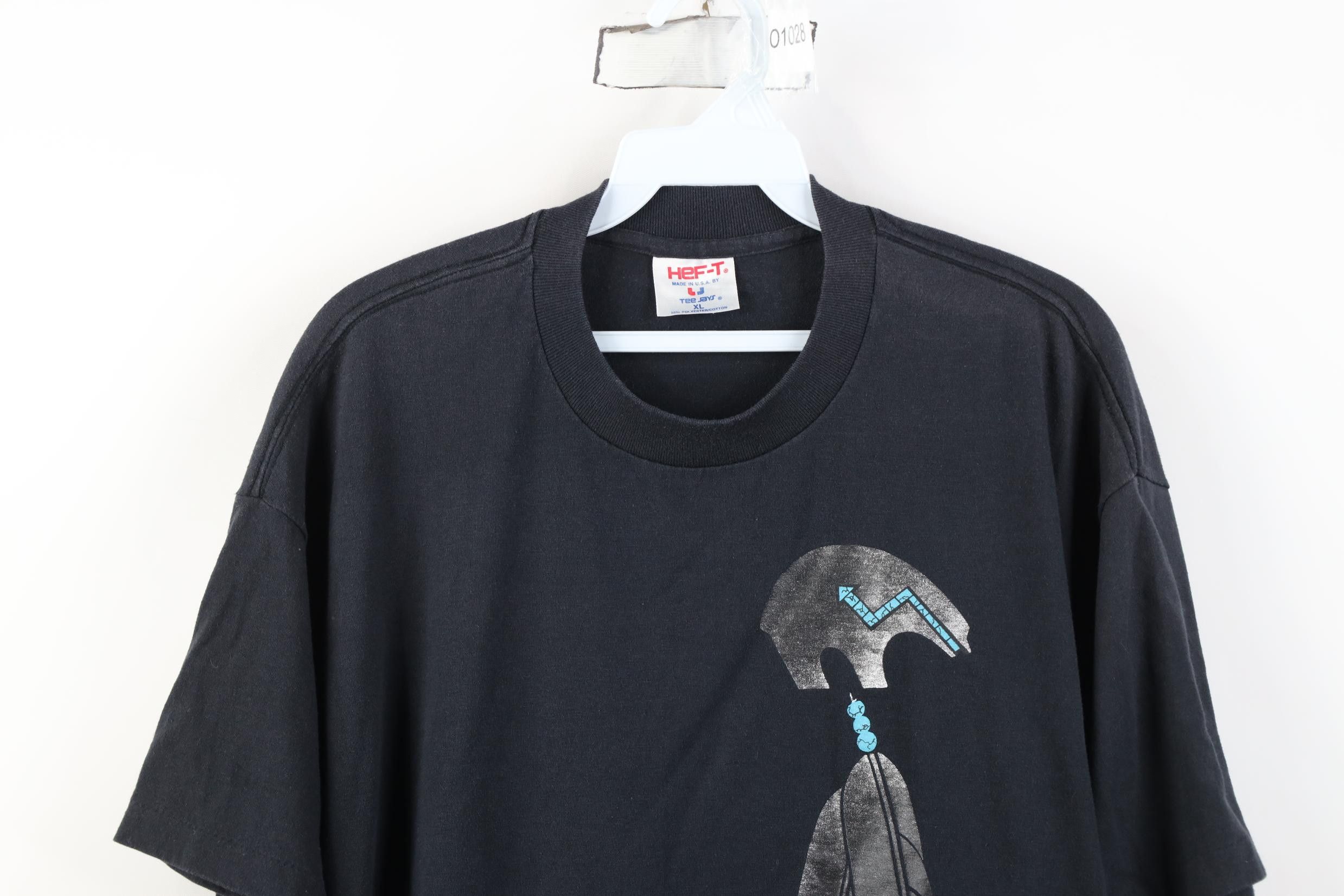 Vintage Vintage 90s Streetwear Turquoise Bear Folk Art T-Shirt USA Size US XL / EU 56 / 4 - 2 Thumbnail