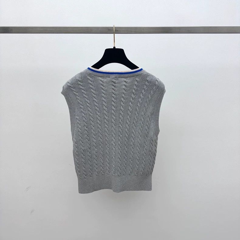 Loewe LOEWE Flaxen knit vest Size L / US 10 / IT 46 - 2 Thumbnail