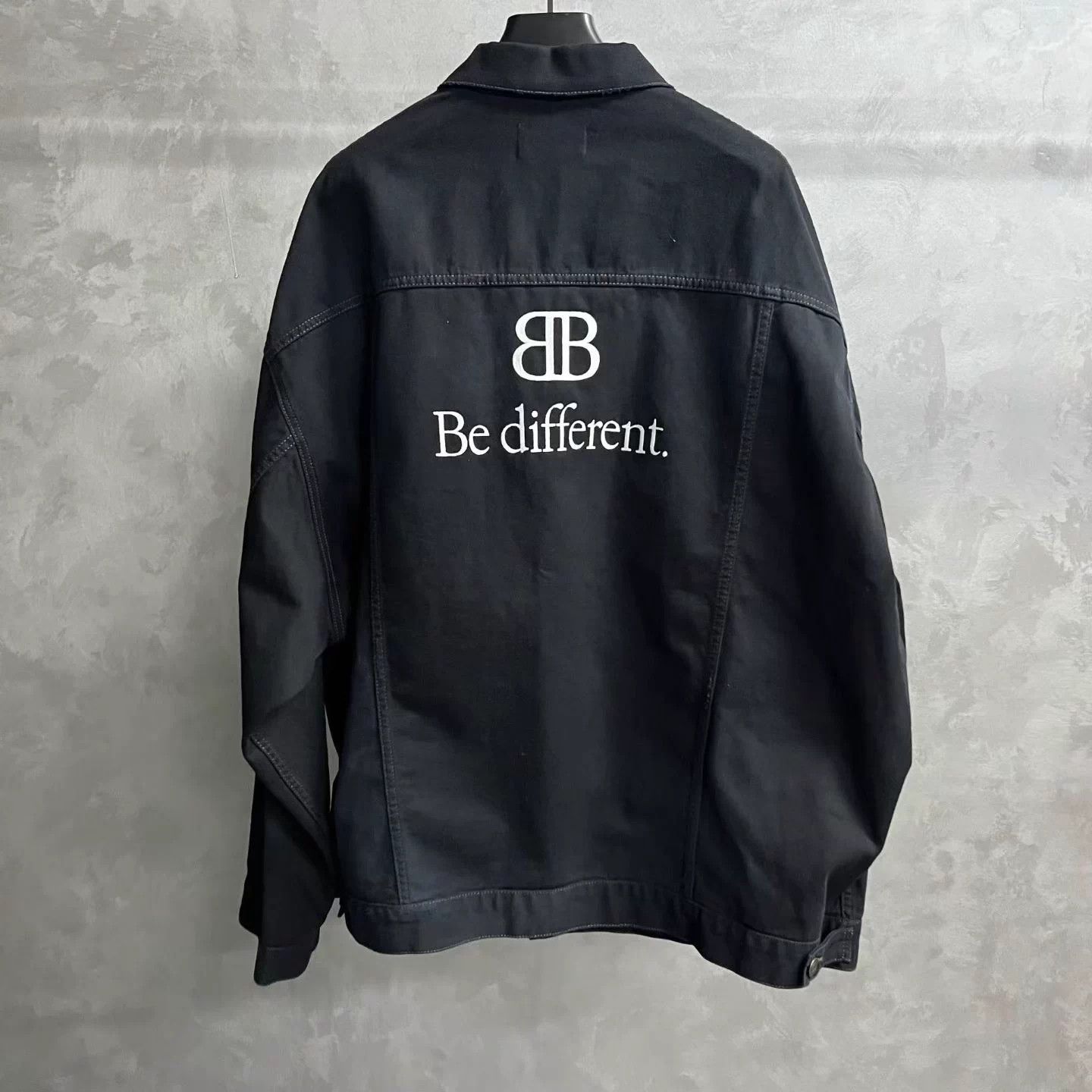 Balenciaga Balenciaga Black Logo Single-Breasted Denim Jacket Size US S / EU 44-46 / 1 - 2 Thumbnail