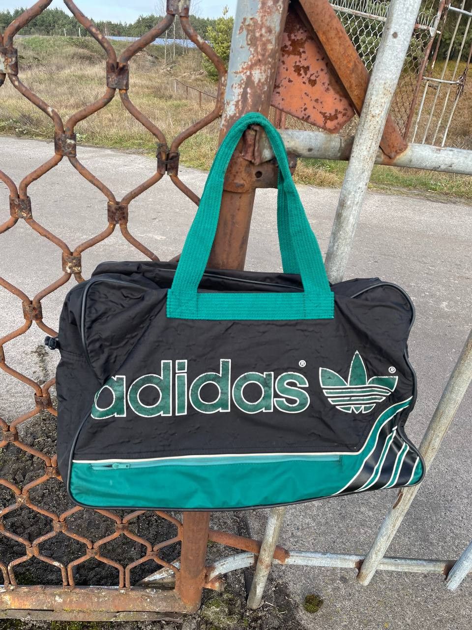 Adidas Adidas Vintage Bag Green-Black, Large Logo, Shamrock, 80s Size ONE SIZE - 2 Thumbnail