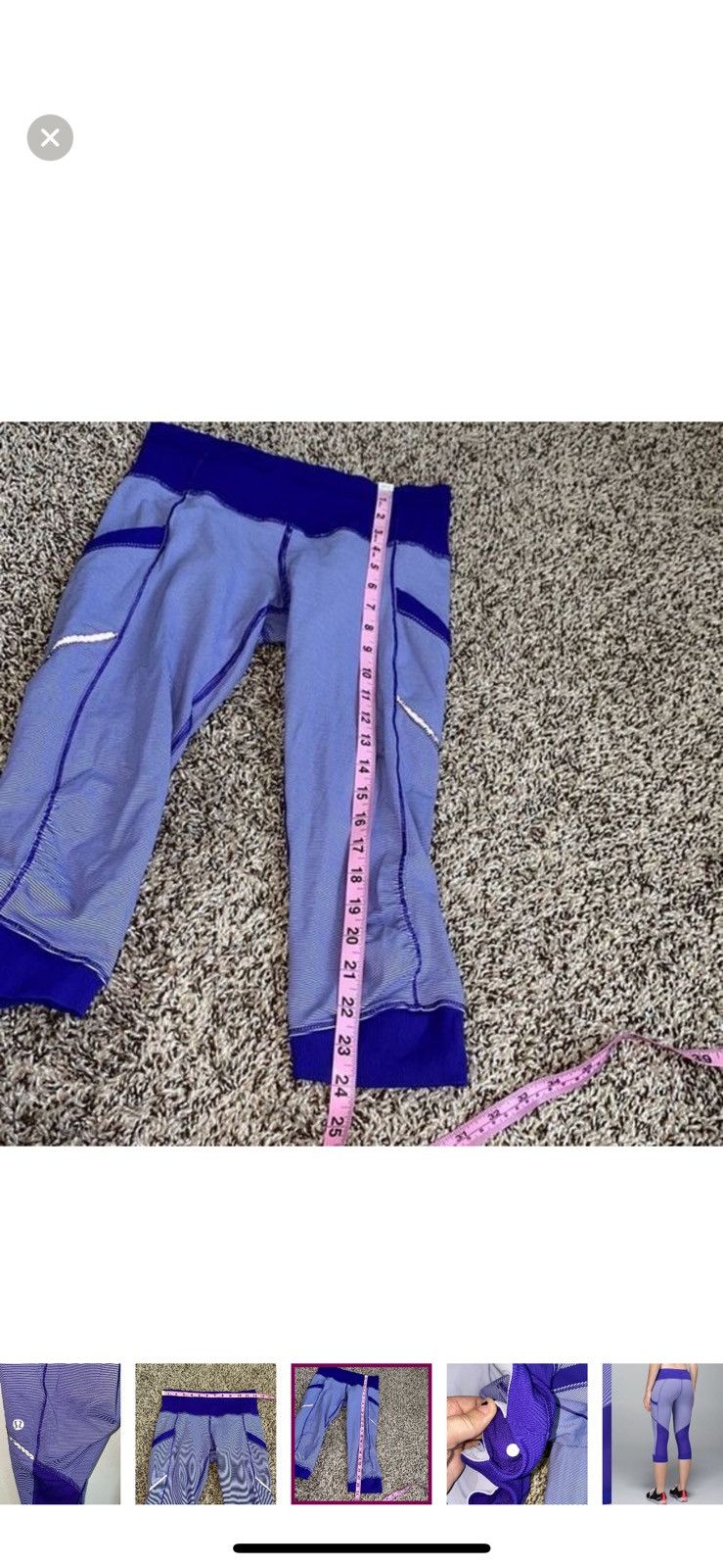 Lululemon Lululemon run for fun crop leggings size 4 Size 27" / US 4 / IT 40 - 7 Thumbnail