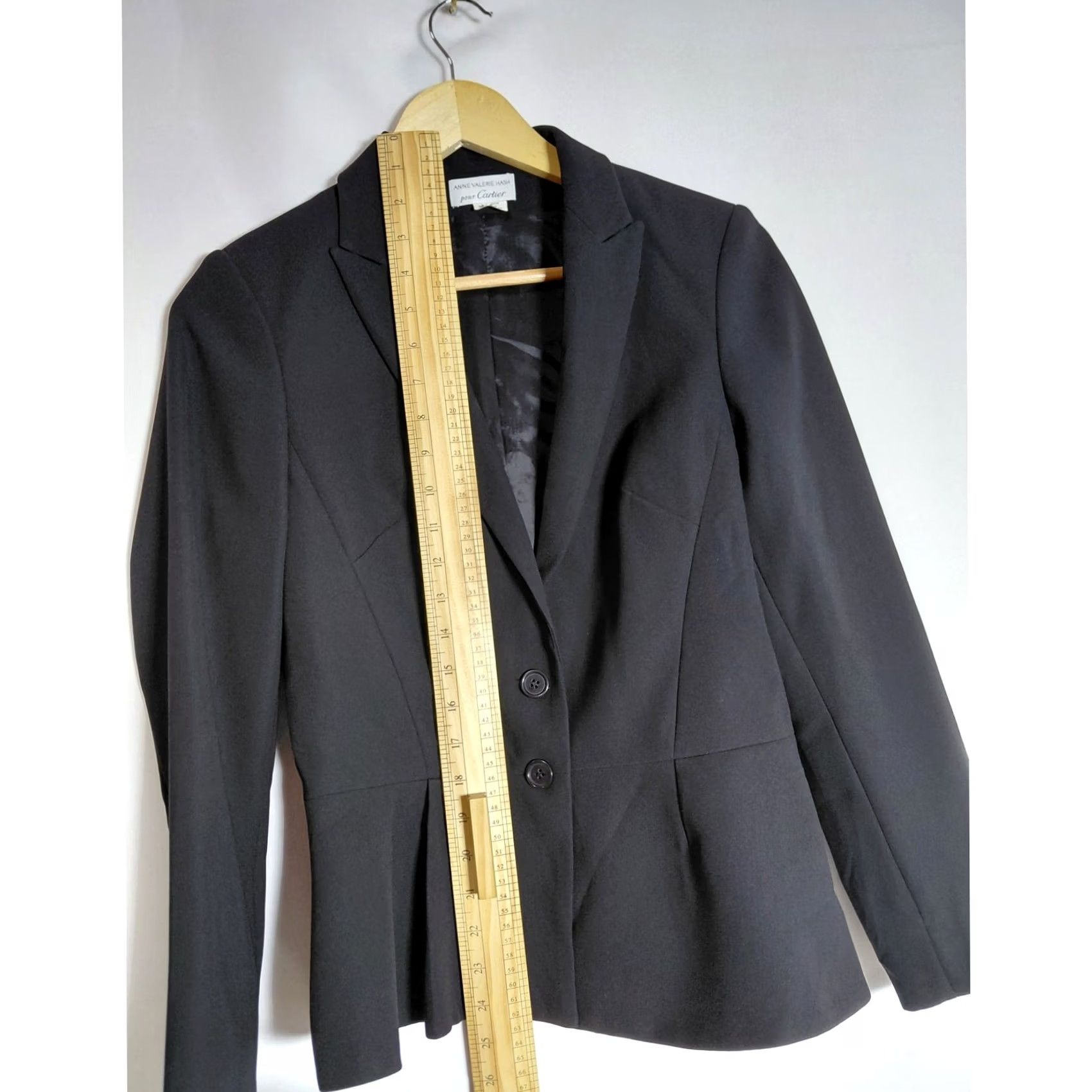 Cartier Anne Valerie Hash pour Cartier Blazer Black Solid Long Sleeve Size 38 Size XS / US 0-2 / IT 36-38 - 5 Thumbnail