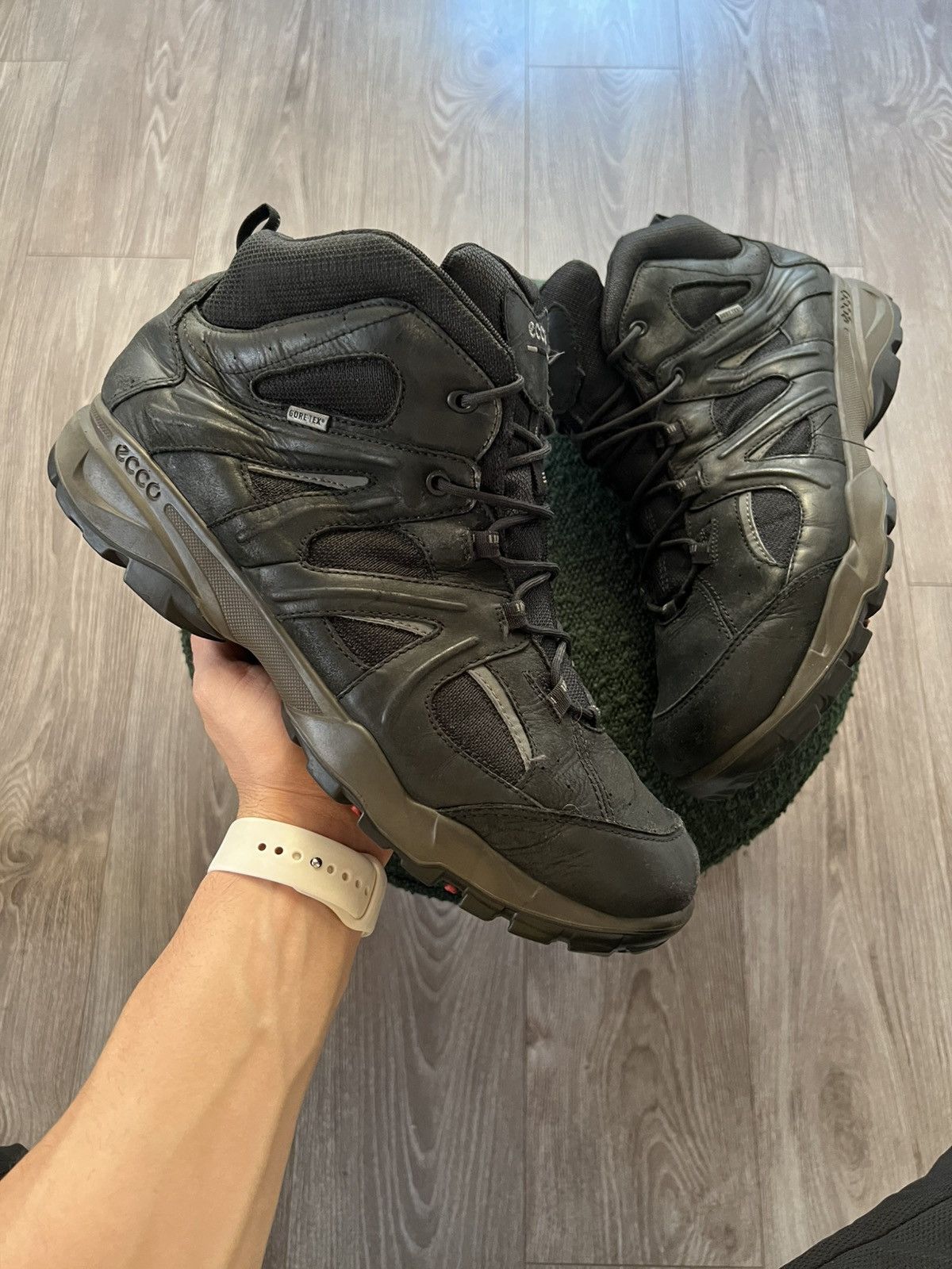 Ecco × Goretex ‼️Ecco Leather Gore-Tex GTX Waterproof Leather High Boots‼️ Size US 14 / EU 47 - 9 Thumbnail