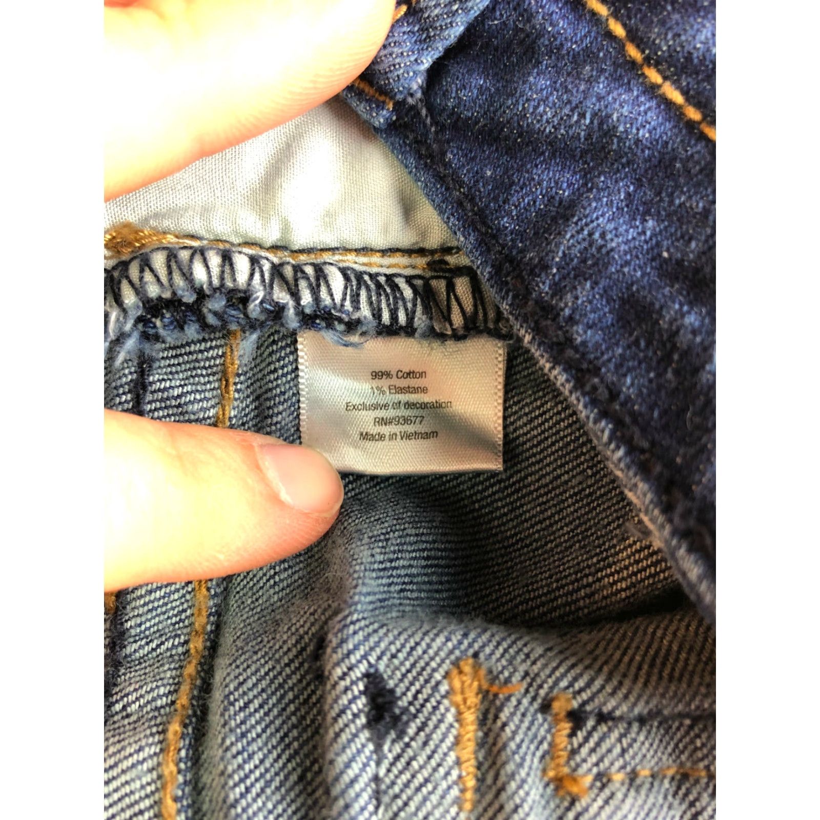 Denime a.n.a Mid Rise Skinny Jeans Juniors 29/8 Blue Denim Medium Wash Womens Regular Rise 8.5-10.5 Zip Inseam 23.5 in Size 29" - 5 Thumbnail