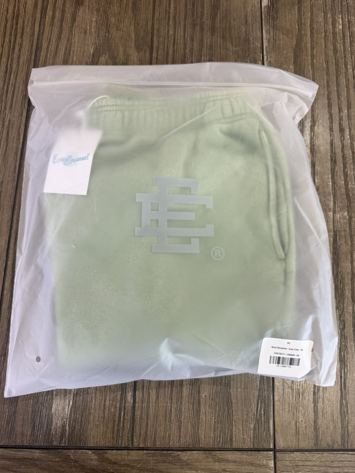 Eric Emanuel ⚡️ Eric Emanuel EE Green Fleece Rhinestone Shorts 2XL XXL ⚡️ Size US 38 / EU 54 - 6 Thumbnail