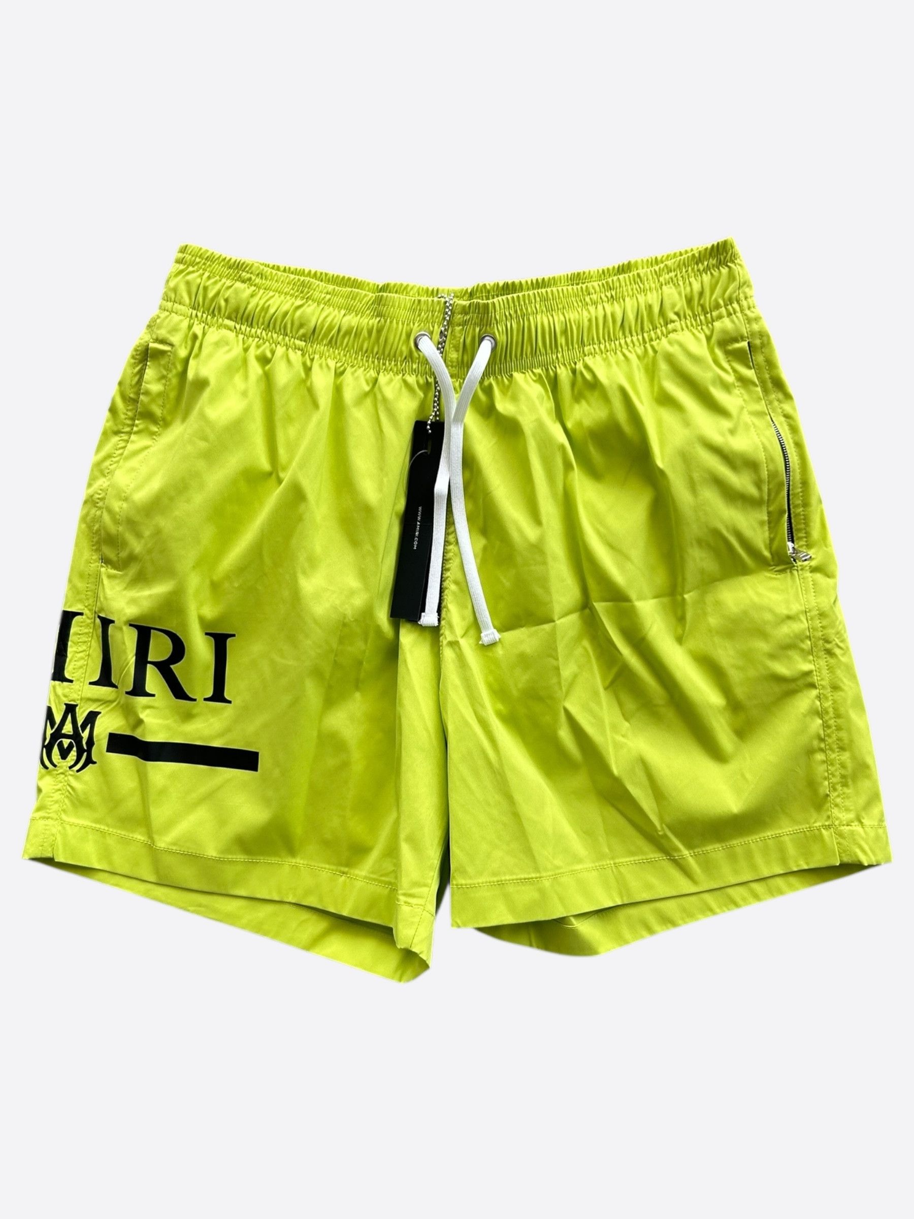 Amiri Amiri Yellow & Black MA Bar Logo Swimshorts Size US 30 / EU 46 - 1 Thumbnail