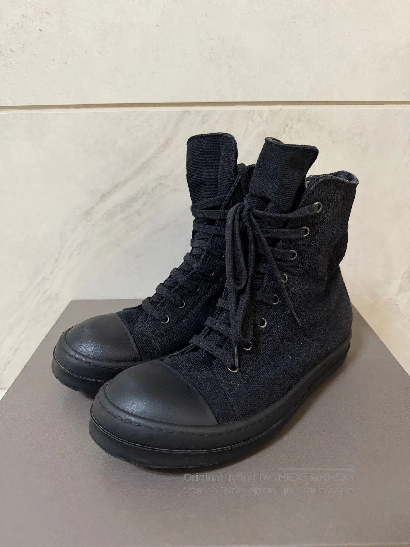 Rick Owens Drkshdw Rick Owens DRKSHDW Canvas High-Top. Size US 7.5 / EU 40-41 - 3 Thumbnail