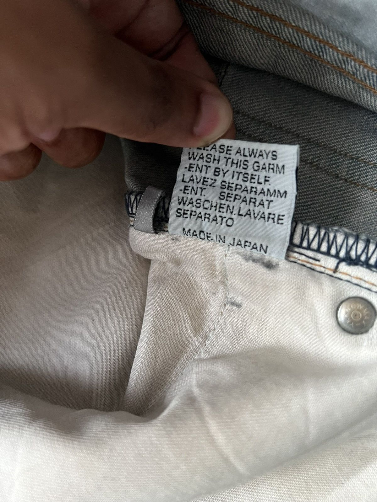 Dior Dior SS04 Waxed Bleu Claire Denim Size US 29 - 7 Thumbnail