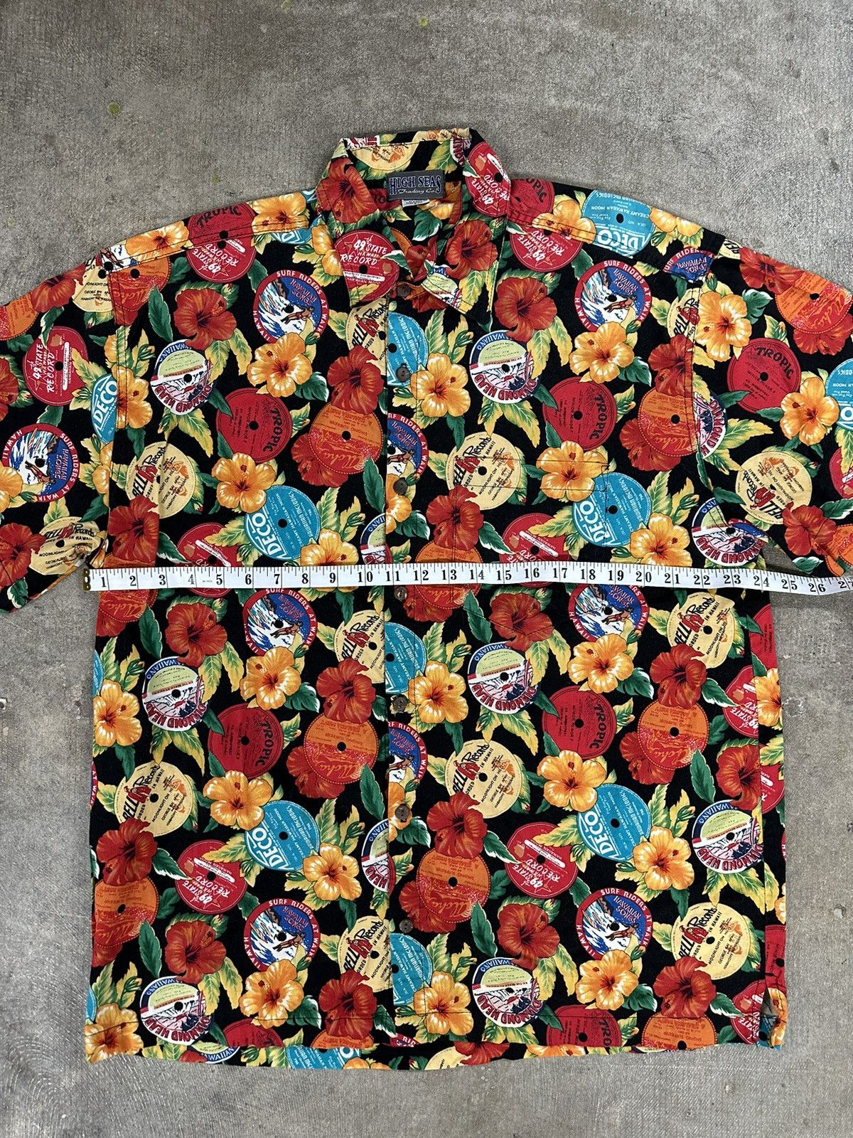 Vintage Vintage 90s High Seas All Over Print Hawaiian Button Up Size US L / EU 52-54 / 3 - 7 Thumbnail