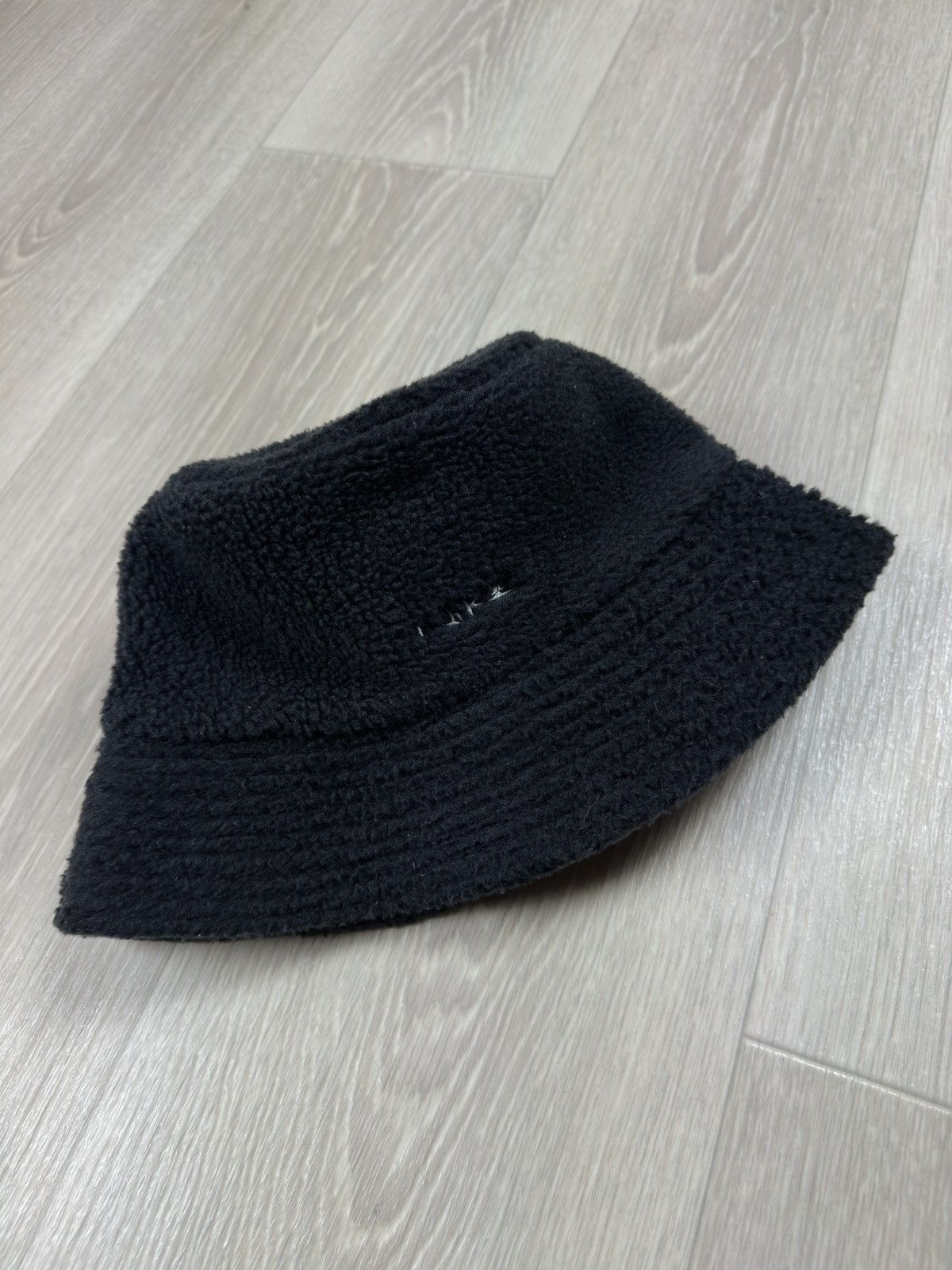 Nike Vintage 90s Nike Black Spell Out Fleece Bucket Hat Hip Hop Size ONE SIZE - 3 Thumbnail