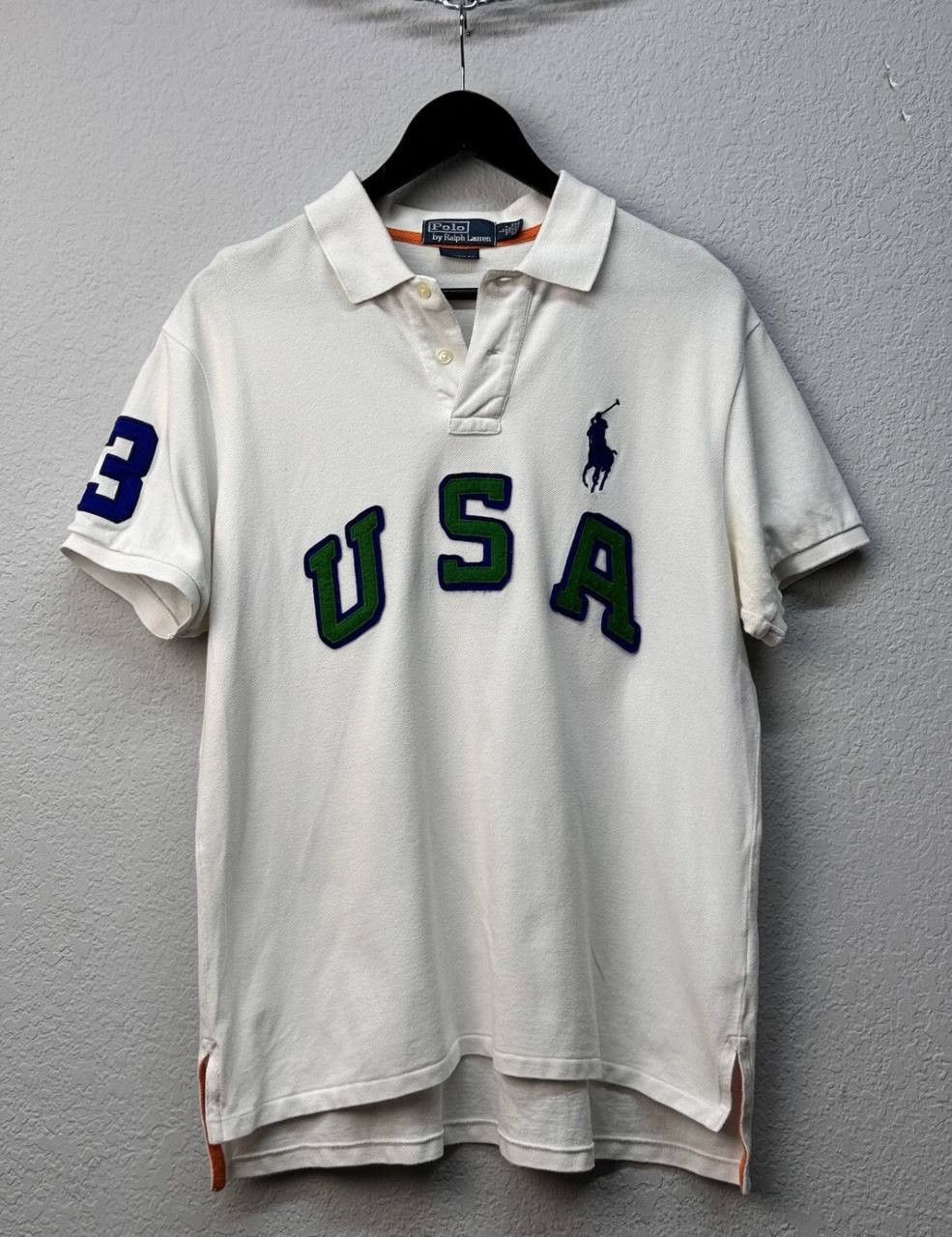 Polo Ralph Lauren × Vintage Polo Raplh Lauren USA Shirt Rugby Vintage Size US L / EU 52-54 / 3 - 3 Thumbnail