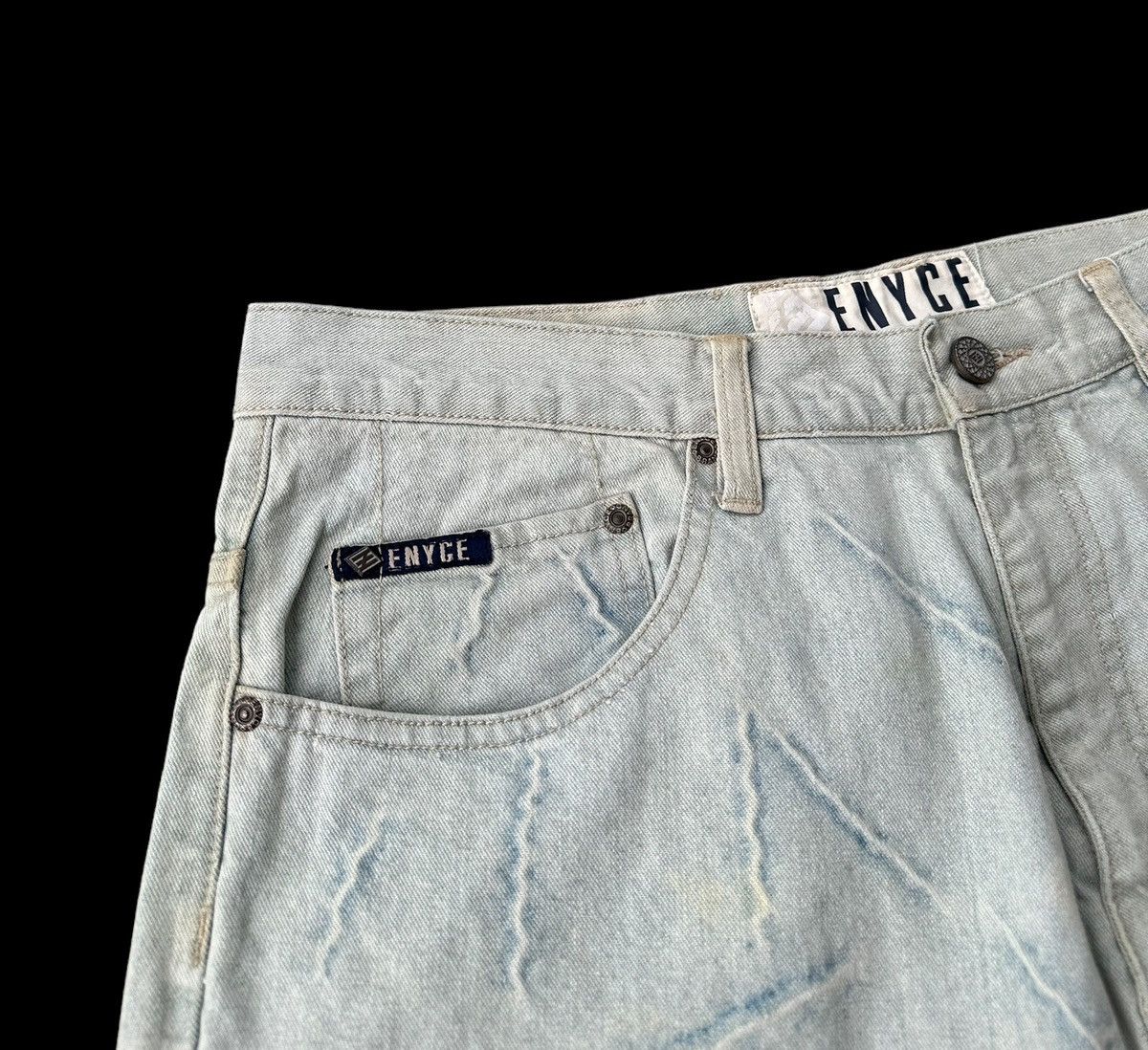 Issey Miyake Enyce thunder design denim jeans Size US 34 / EU 50 - 4 Thumbnail