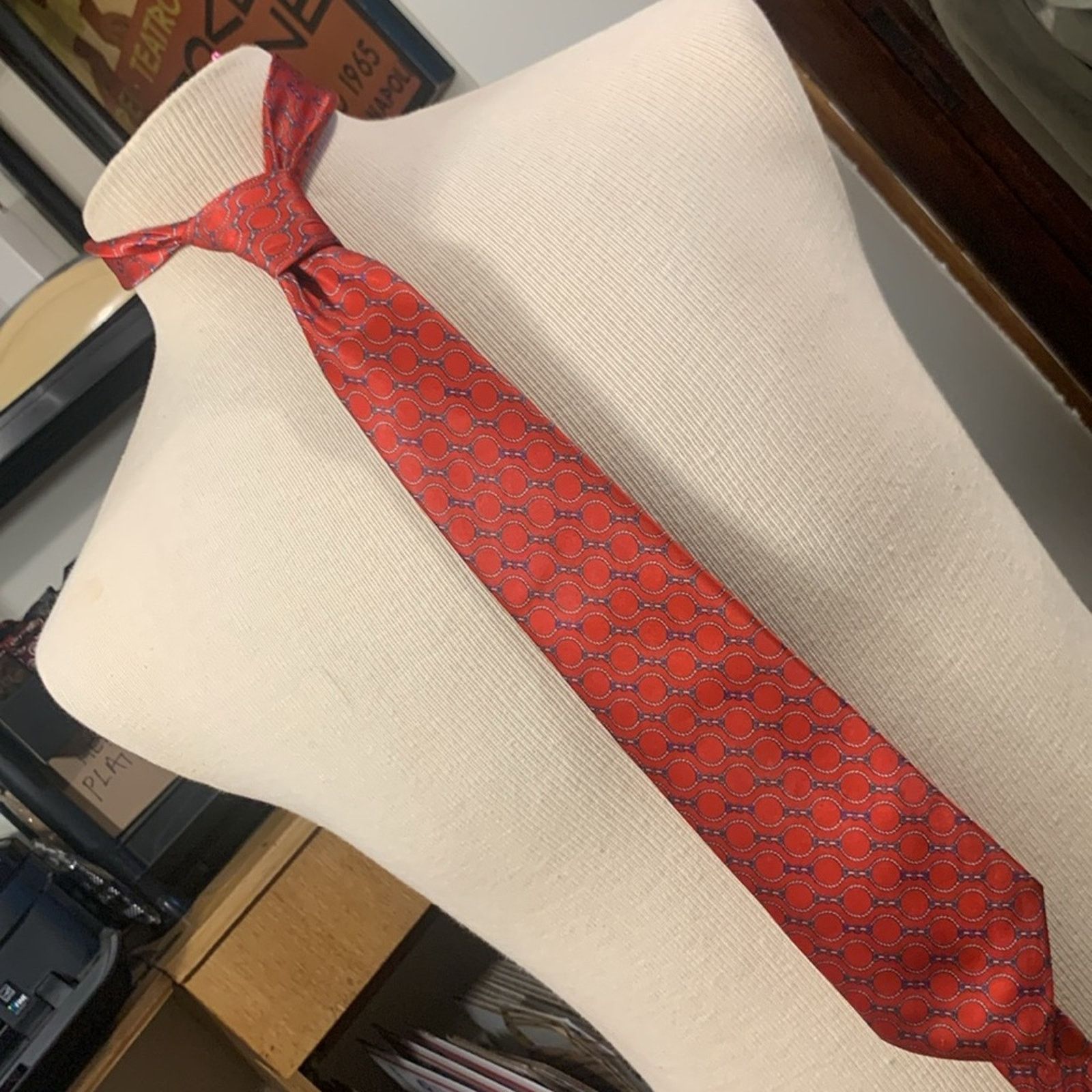 Vintage 70’s-80’s horsebit equestrian polo motifs tie,designer style Size ONE SIZE - 5 Thumbnail