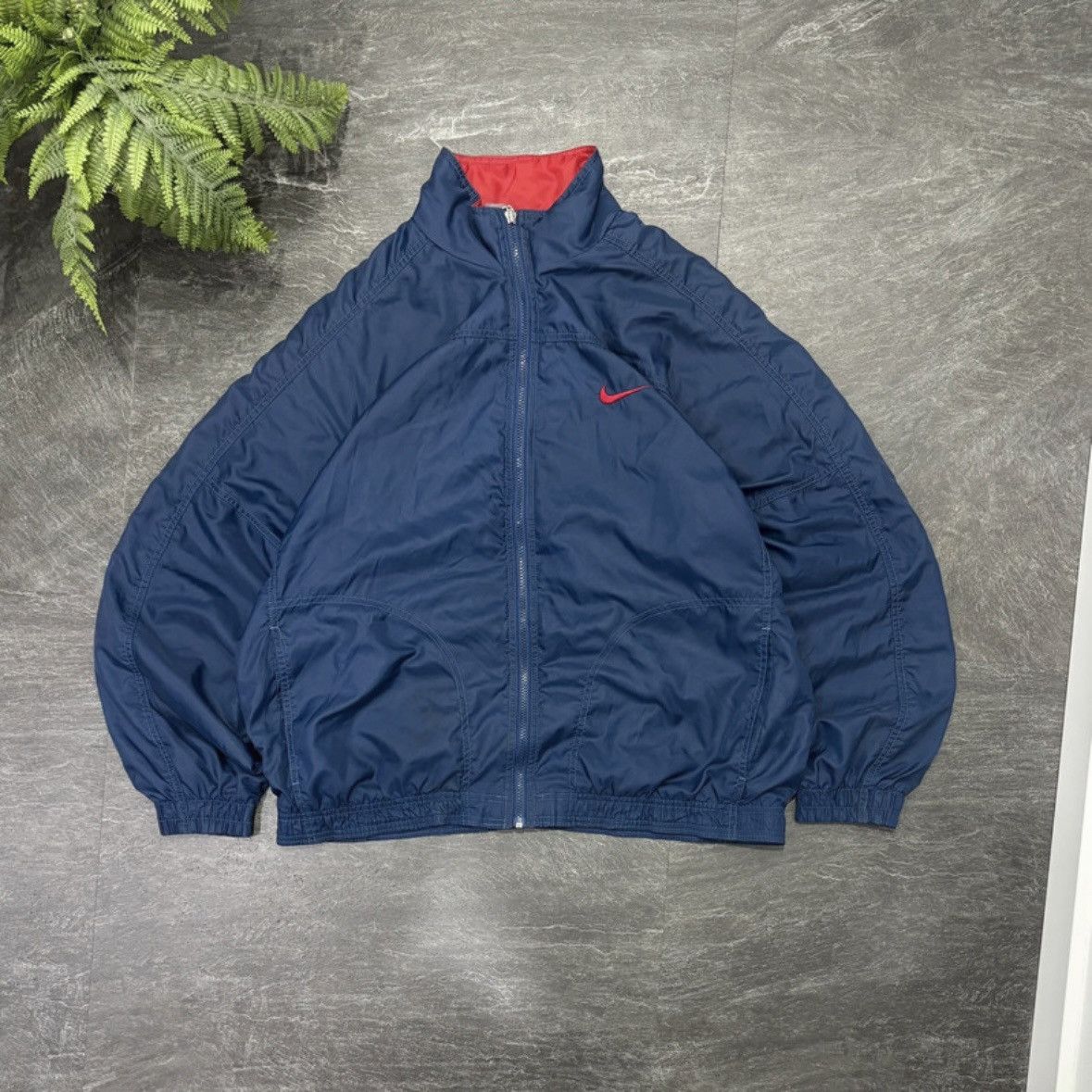 Nike 90s Nike Vintage Big Swoosh Logo Back Oversized Track Jacket Size US M / EU 48-50 / 2 - 3 Thumbnail
