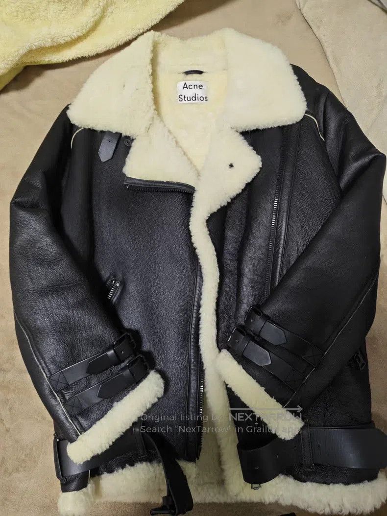 Acne Studios Acne Studios Shearling Leather Jacket, Biker Jacket Size XS / US 0-2 / IT 36-38 - 1 Thumbnail