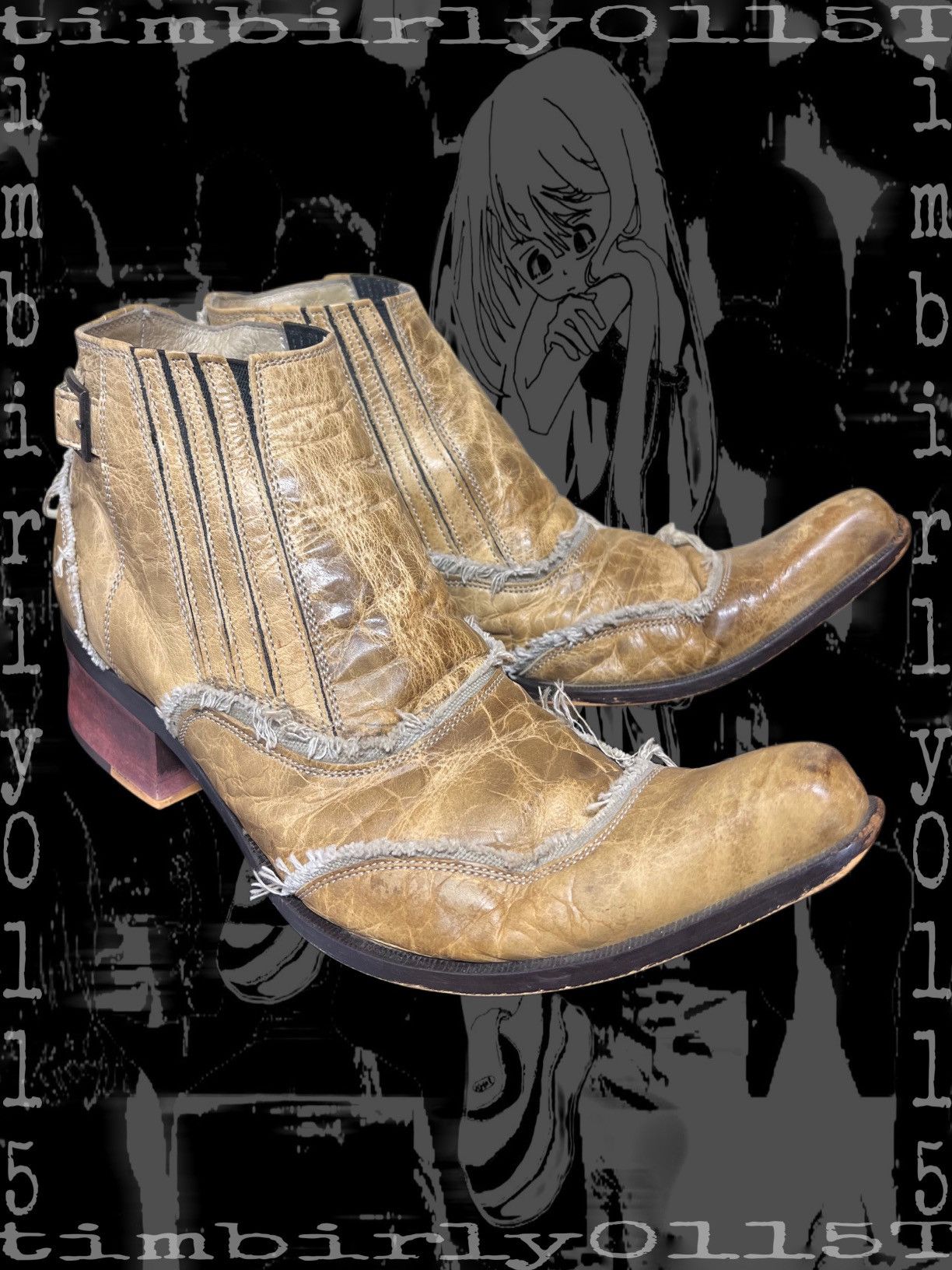 Tornado Mart Tornado Mart leather yellow chelsea boots Size US 8.5 / EU 41-42 - 3 Thumbnail