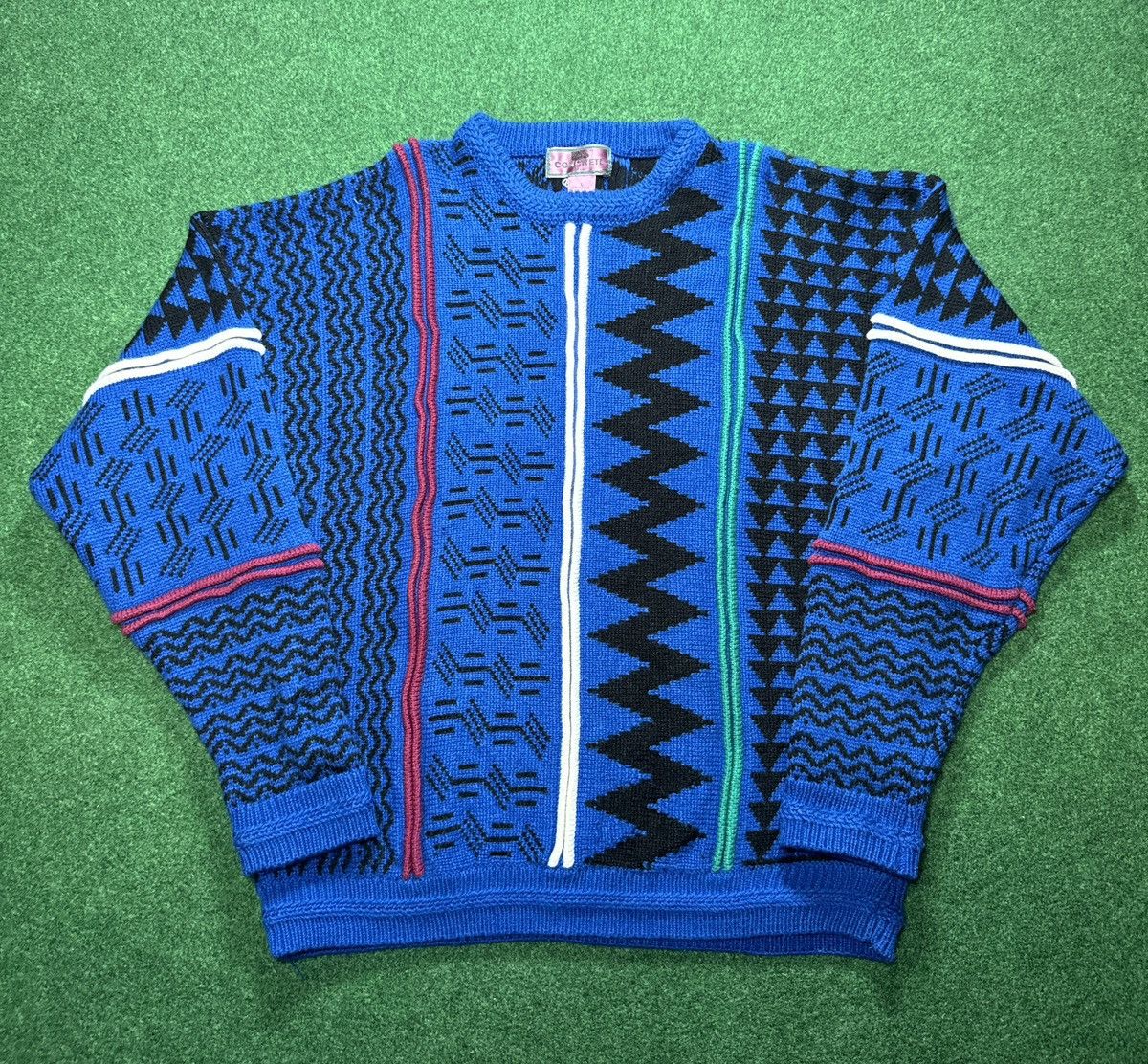 Coogi × Vintage Vintage Concrete 3D Cable Knit Coogi Style Sweater Size L / US 10 / IT 46 - 1 Thumbnail