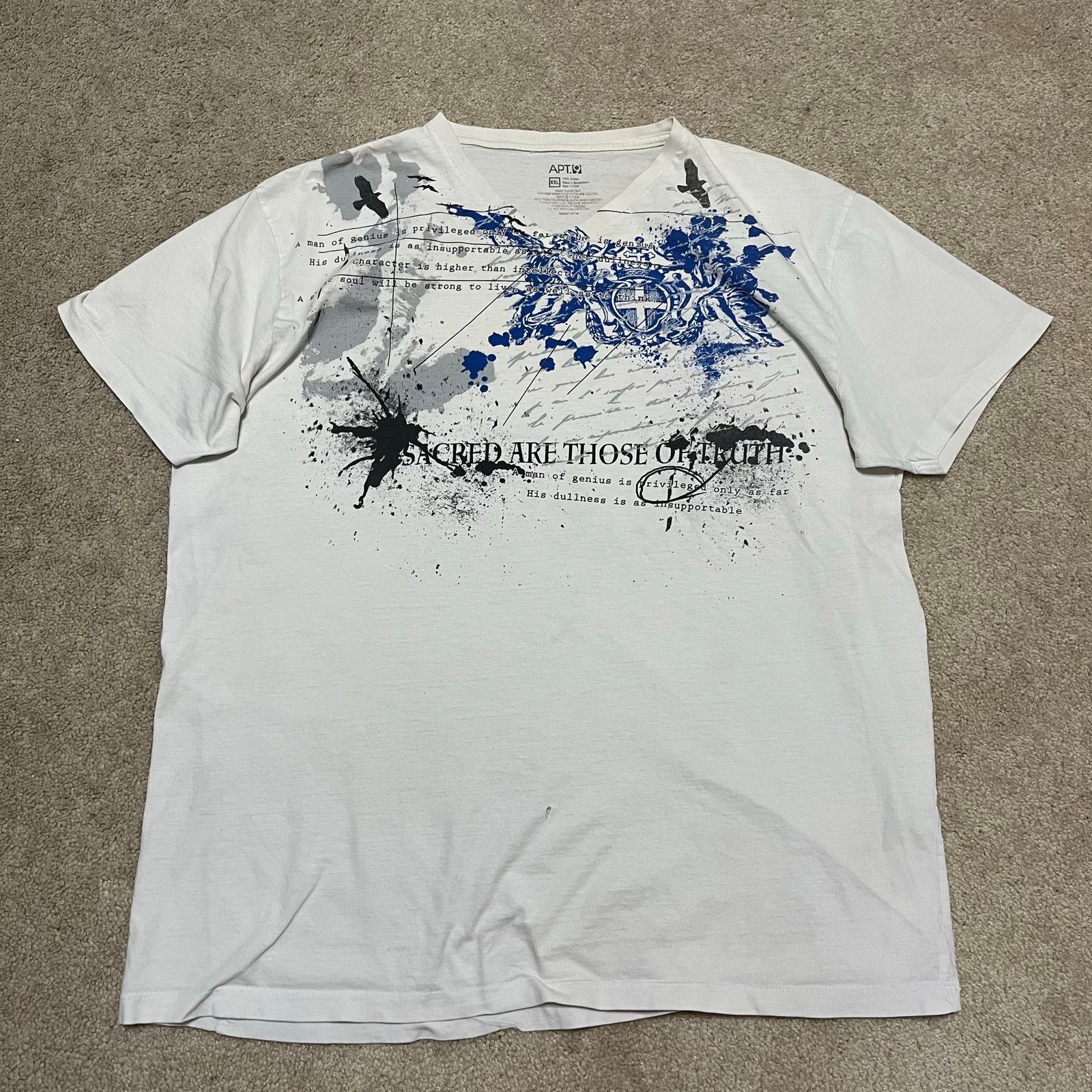 Other Y2K Cyber Apt 9 Sacred Hearts White Blue Shirt XXL Size US XXL / EU 58 / 5 - 1 Thumbnail