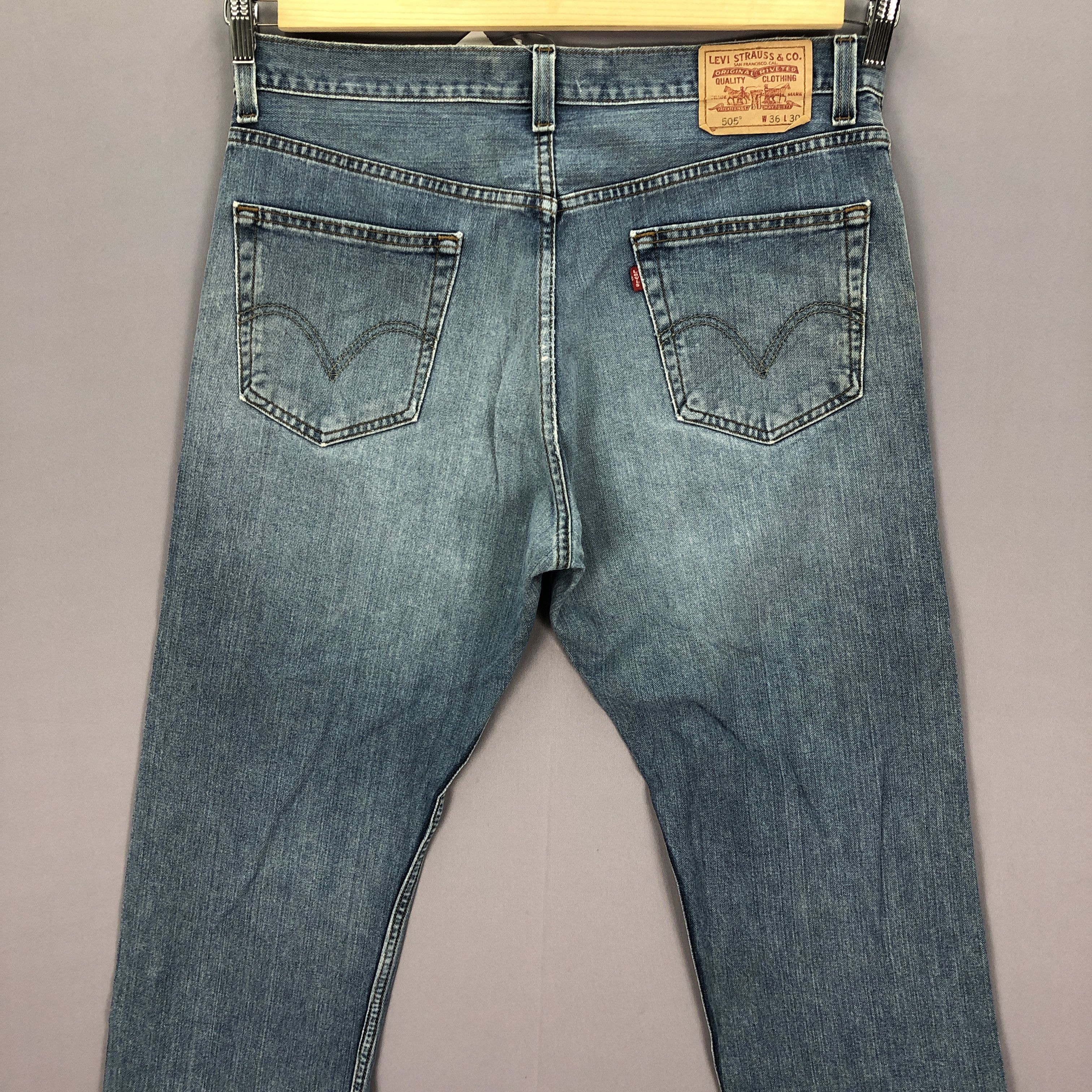 Levi's Vintage Y2K Levis 505 Faded Jeans Levi's Light Wash Denim Size US 36 / EU 52 - 4 Thumbnail