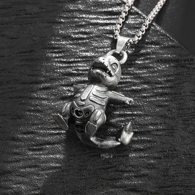 Jewelry Gothic Cute Dinosaur Necklace Size ONE SIZE - 2 Thumbnail