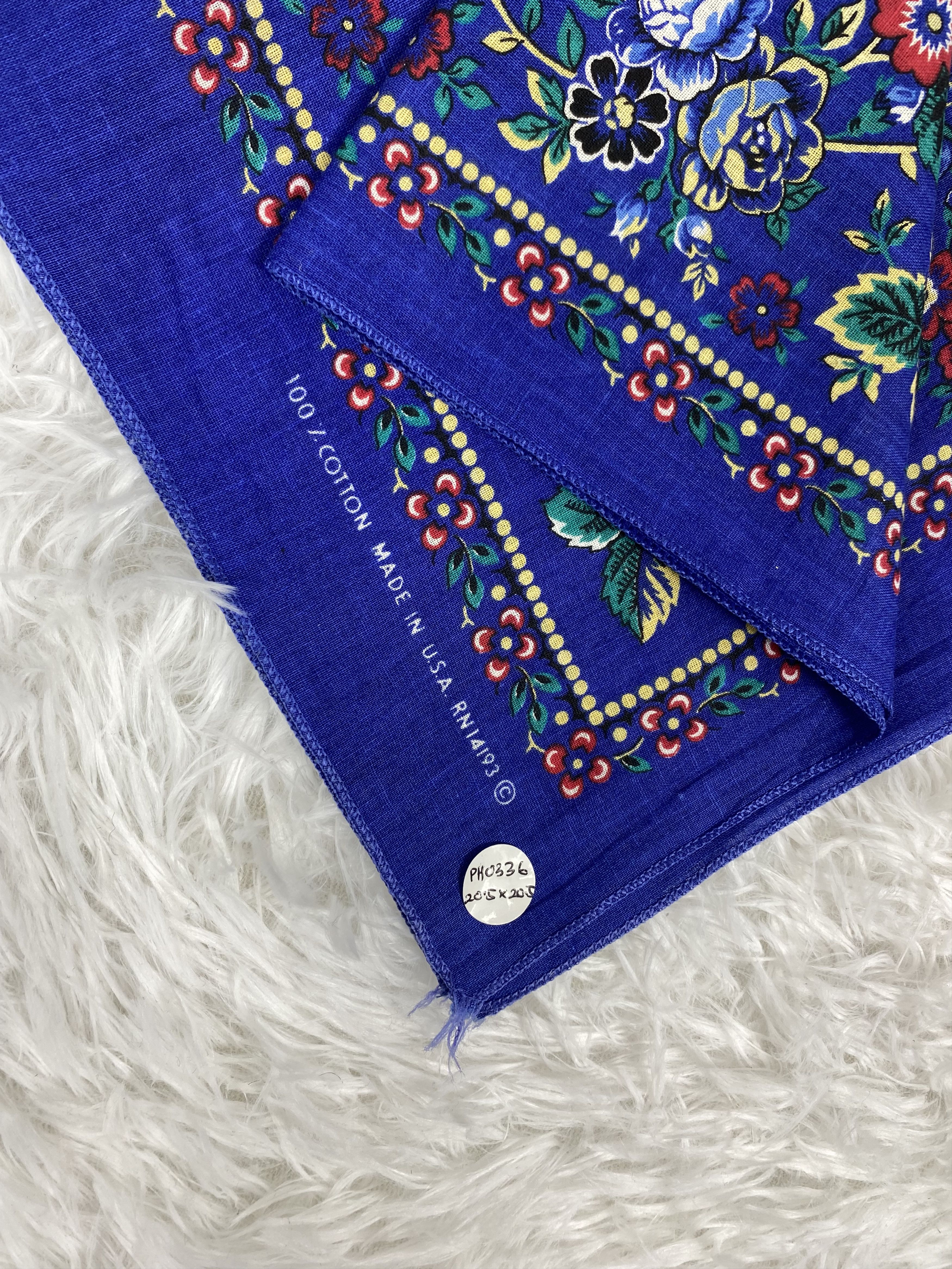 Cowboy Equipment Vintage Bandana Made in Usa Handkerchief Neckerchief PH0336 Size ONE SIZE - 2 Thumbnail