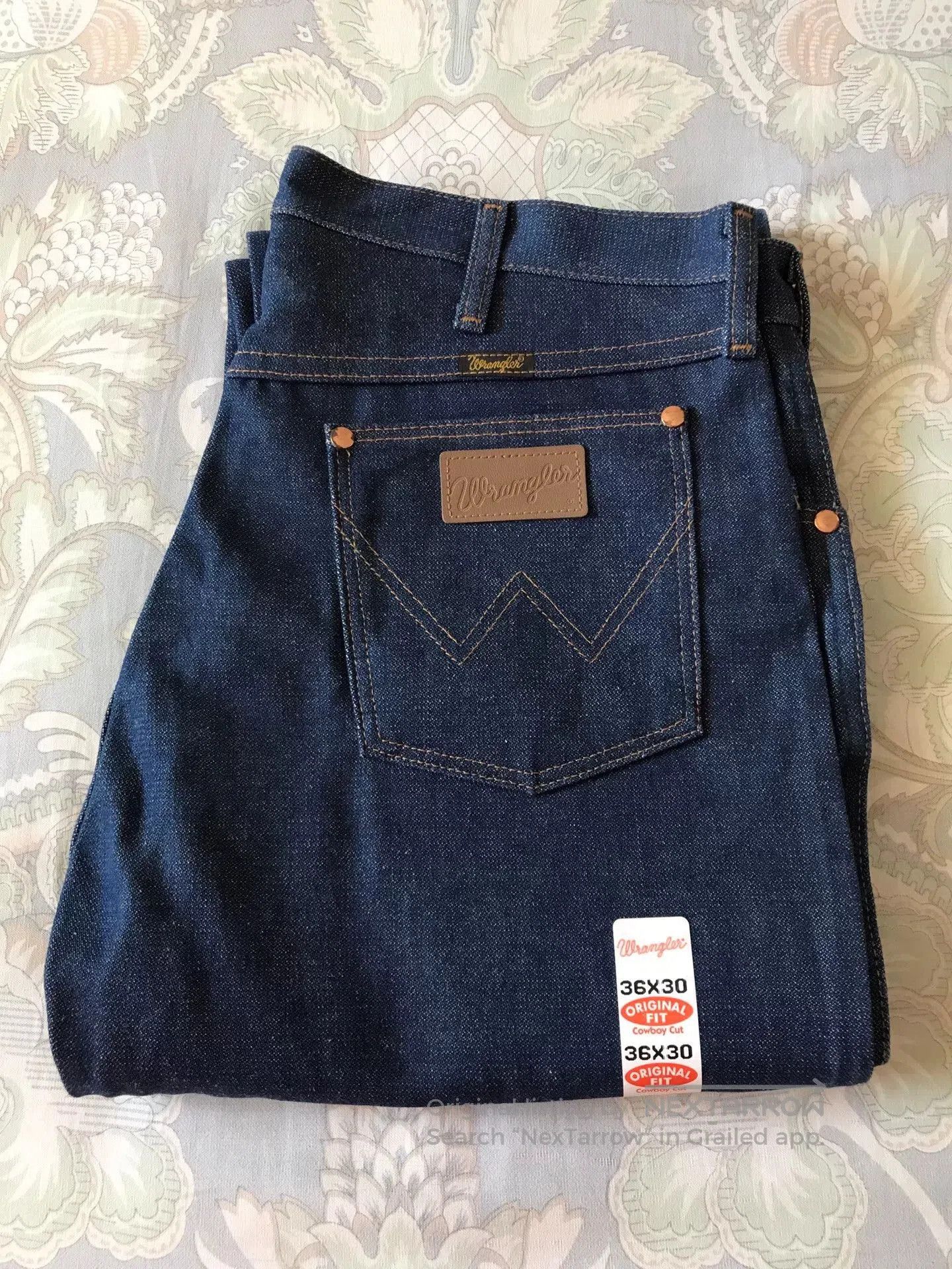 Wrangler Wrangler 13MWZ W36L30 Raw Denim Jeans. Size US 36 / EU 52 - 1 Thumbnail