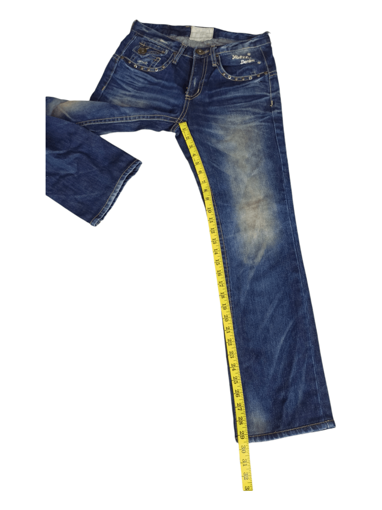 Japanese Brand Crazy Lolita Skulls Embroidery Mud Max Jeans Size US 28 / EU 44 - 19 Thumbnail
