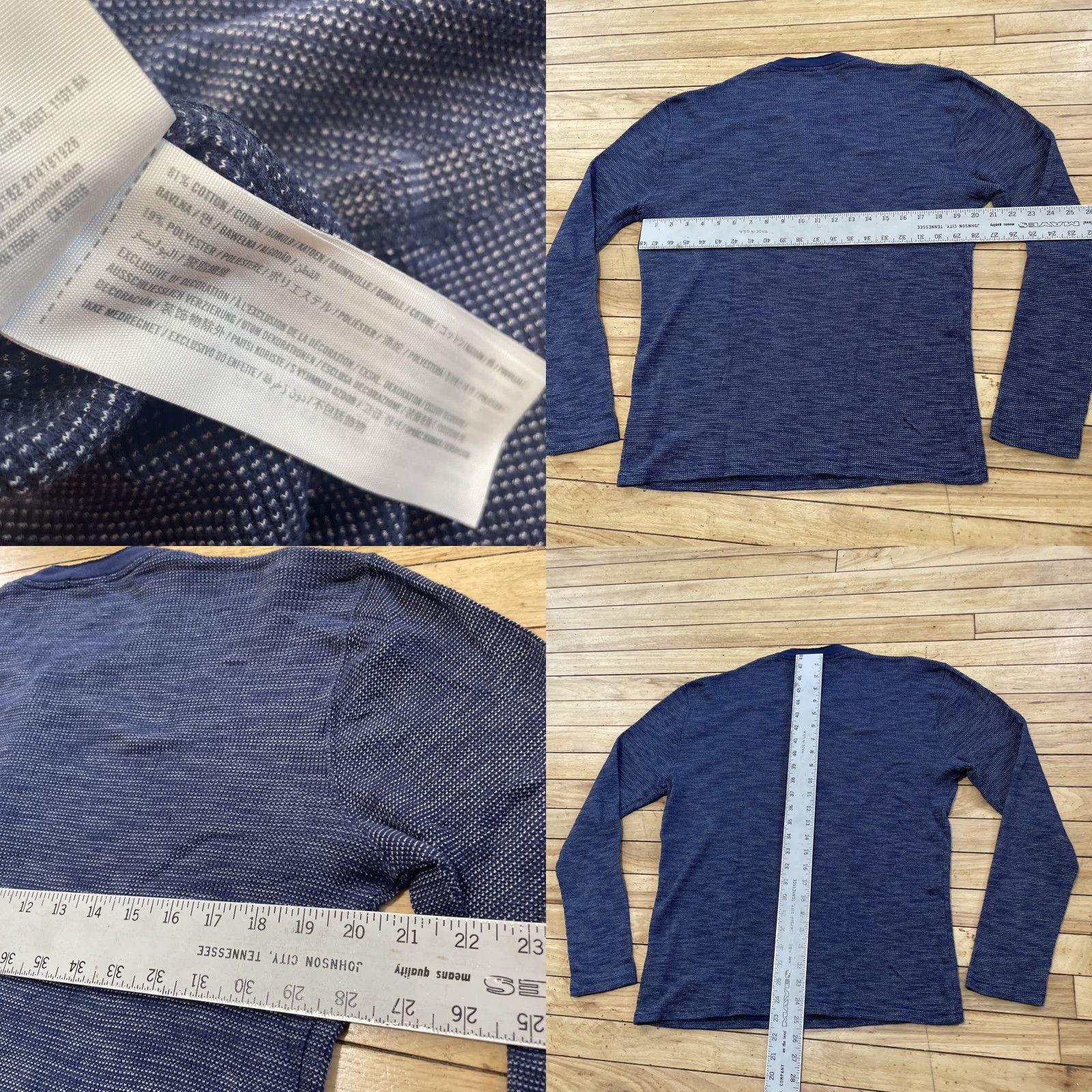 Abercrombie & Fitch VINTAGE Abercrombie & Fitch Thermal Henley Shirt Men S Blue Pique Knit Moose Logo Embroidered Size US S / EU 44-46 / 1 - 8 Thumbnail