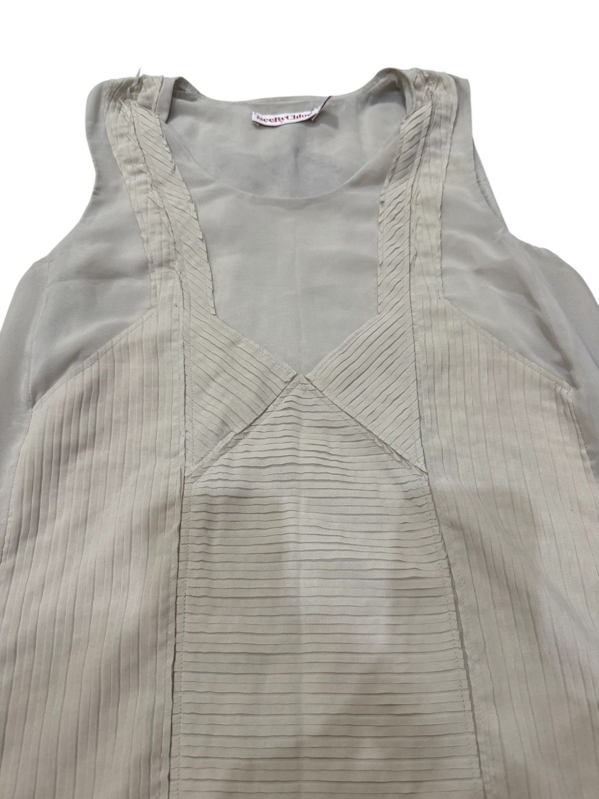 See by Chloe See by Chloe mini dress 2000s beige mini dress sheer parts Size S / US 4 / IT 40 - 5 Thumbnail