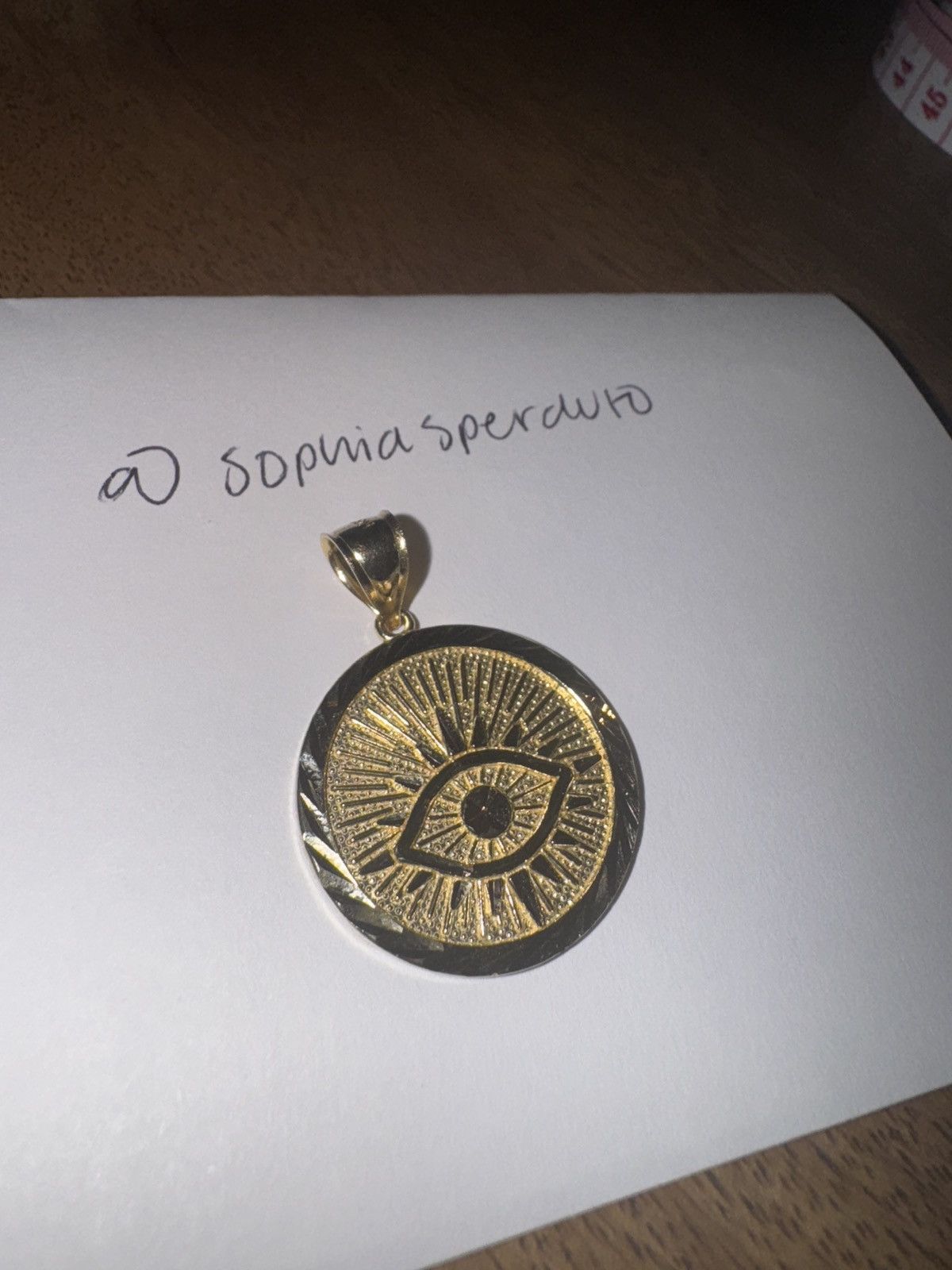 Other 14k gold evil eye circle pendant Size ONE SIZE - 5 Thumbnail