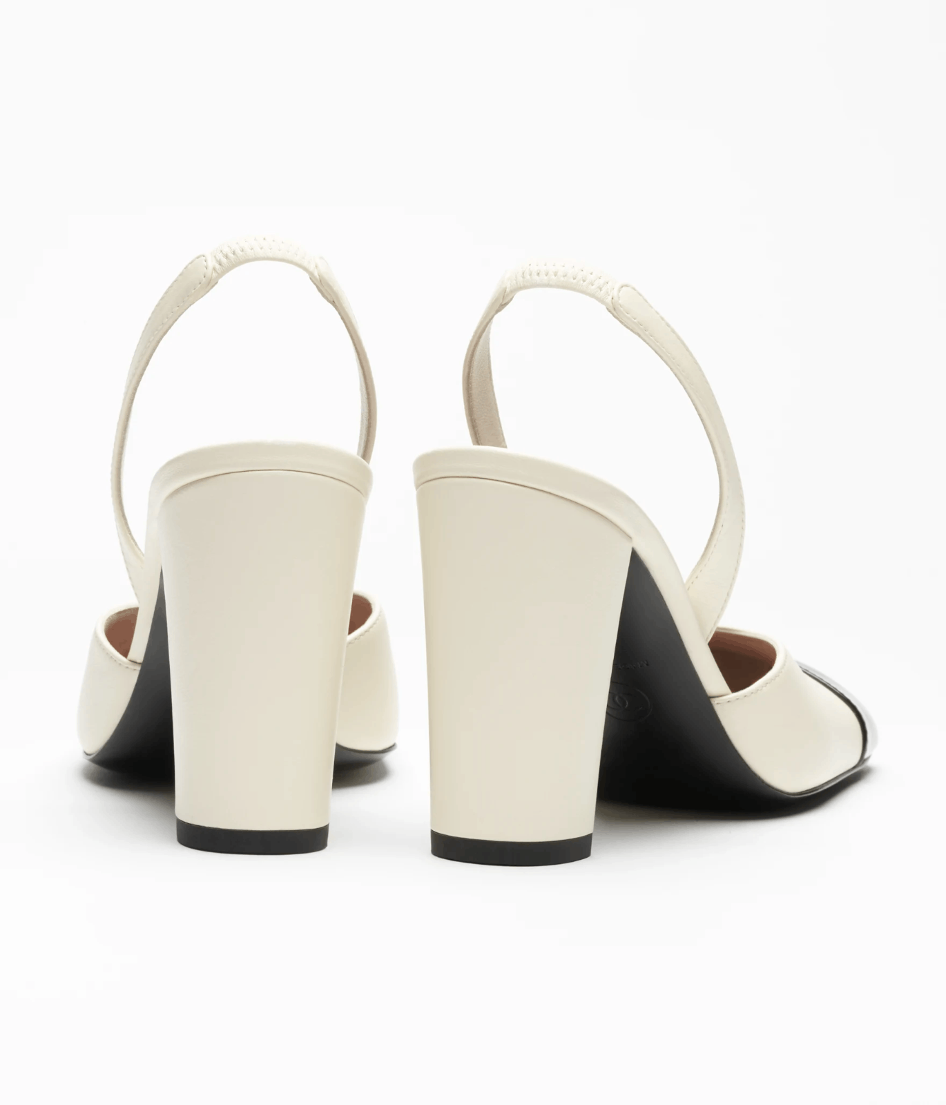 Chanel 26S Blazy Ivory Black Square Slingback Block Heel Pump 40 Size US 10 / IT 40 - 20 Thumbnail