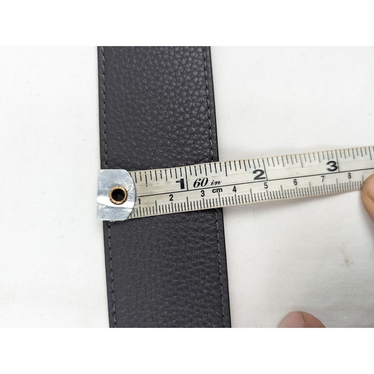 Christian Louboutin o1rshd1 Size: 85 / Happy RUI CL Logo Belt Smoky/Loubi/Silver Size 34 - 11 Thumbnail