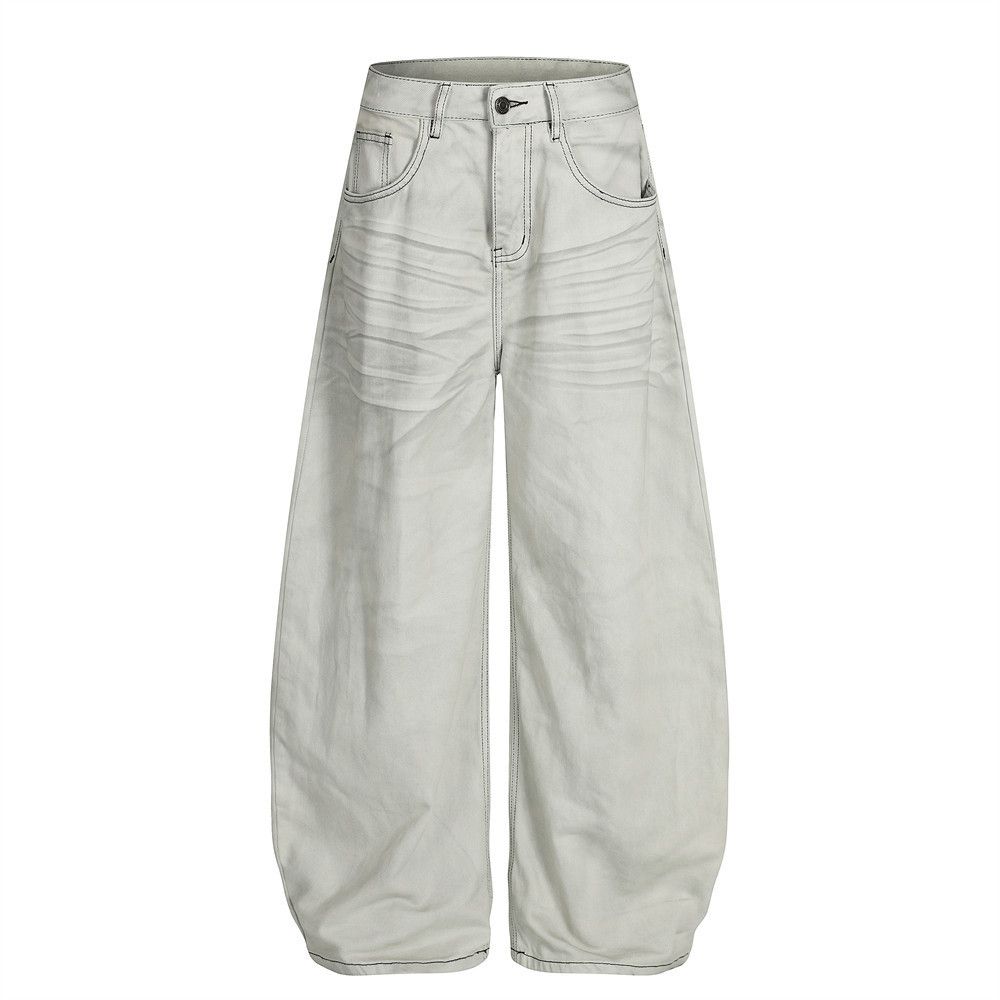 Vintage Men's retro loose casual spray-painted dirty machete jeans Size US 32 / EU 48 - 1 Thumbnail