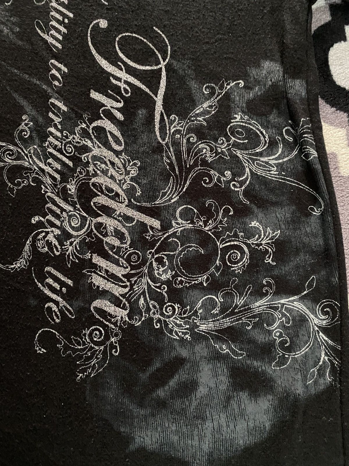 If Six Was Nine × Japanese Brand × Le Grande Bleu (L.G.B.) clash ahead glitter smoke poem tee Size US L / EU 52-54 / 3 - 3 Thumbnail